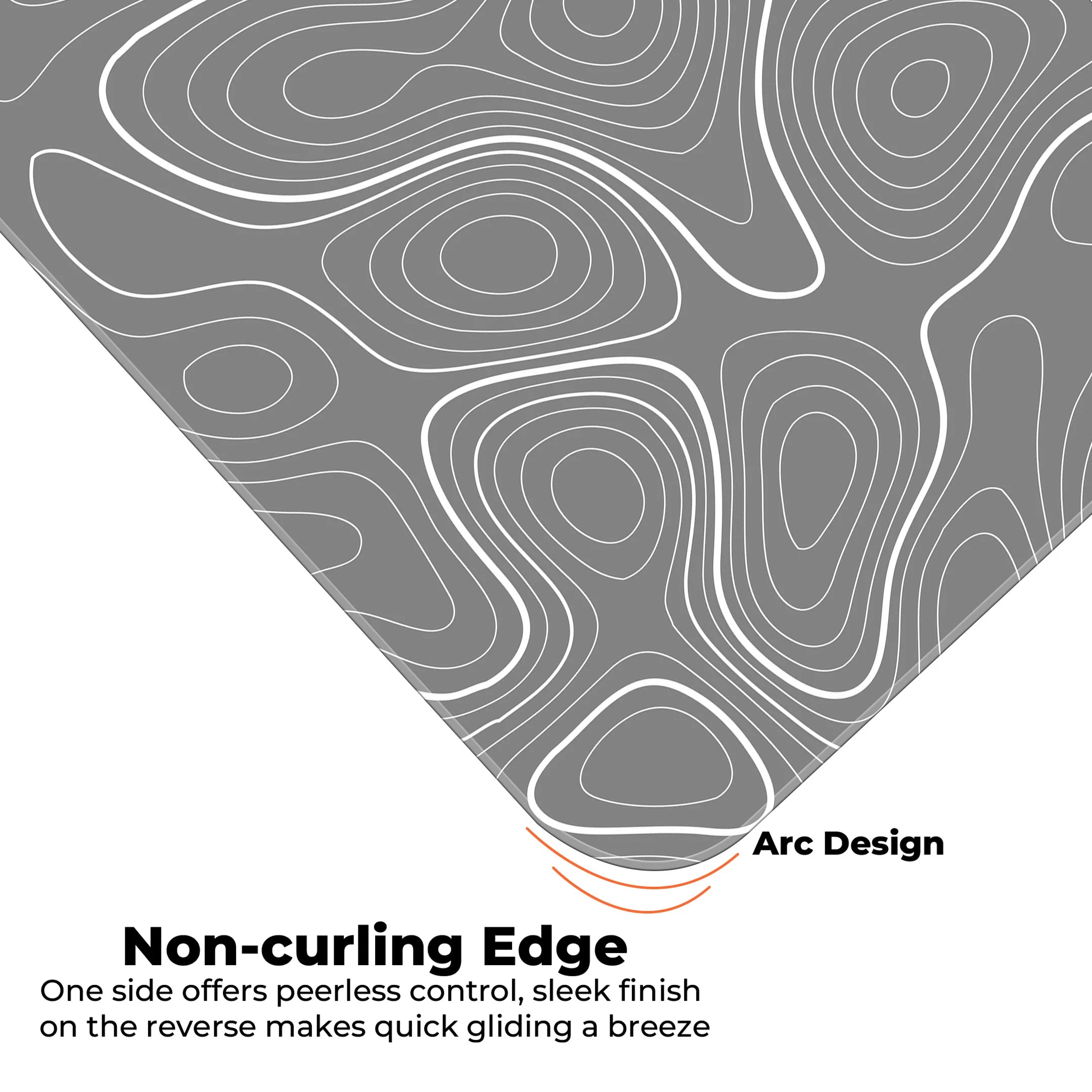 Minimalist Topographic Pattern Deskmat