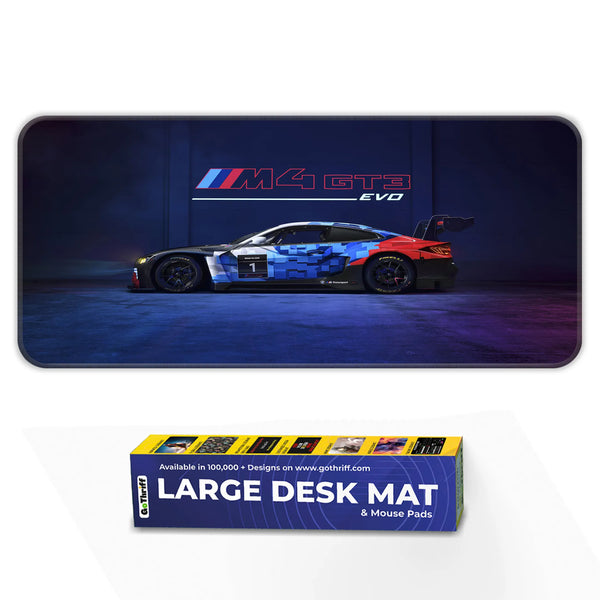 BMW M4 GT3 EVO Racing Side View Deskmat