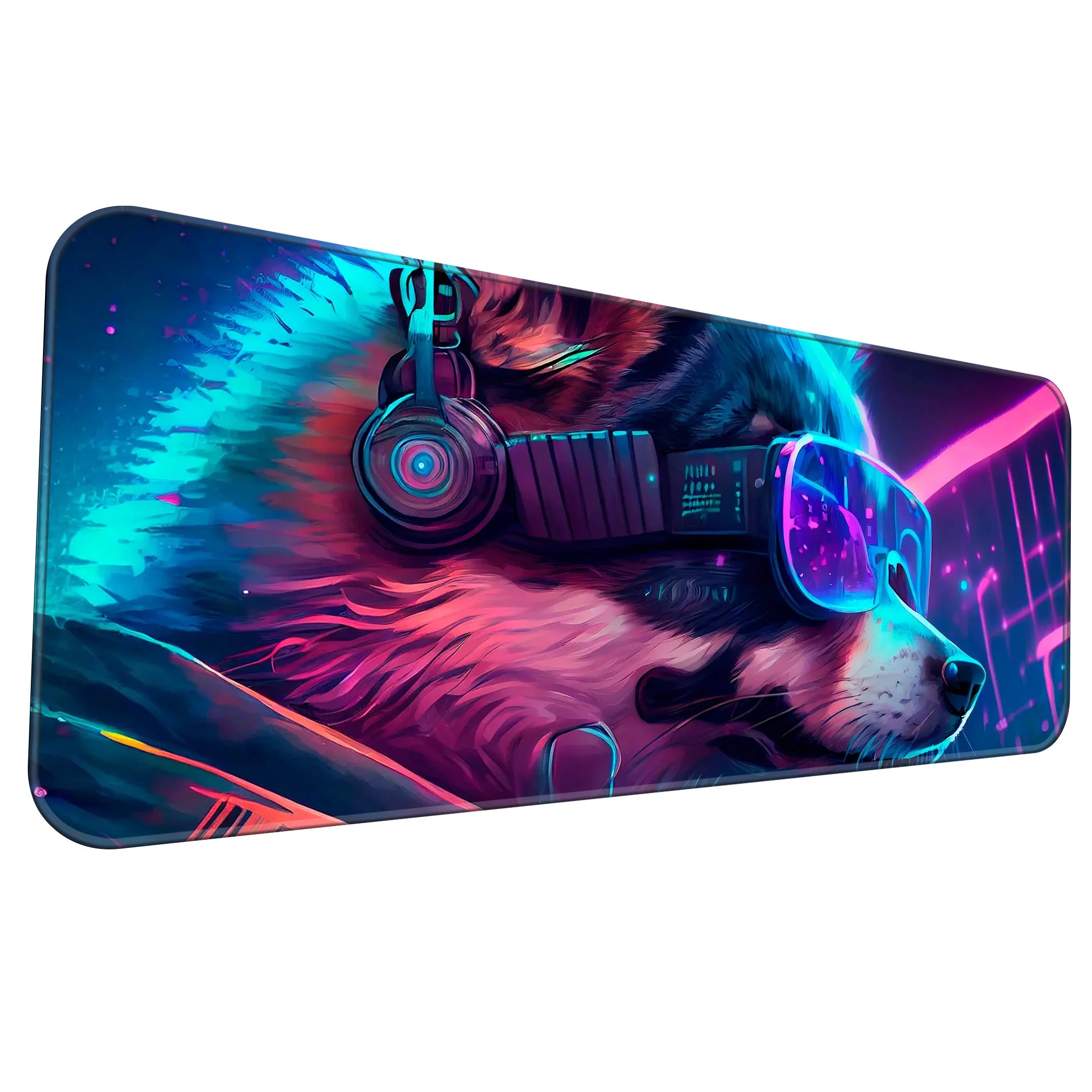 Cyberpunk Husky Deskmat