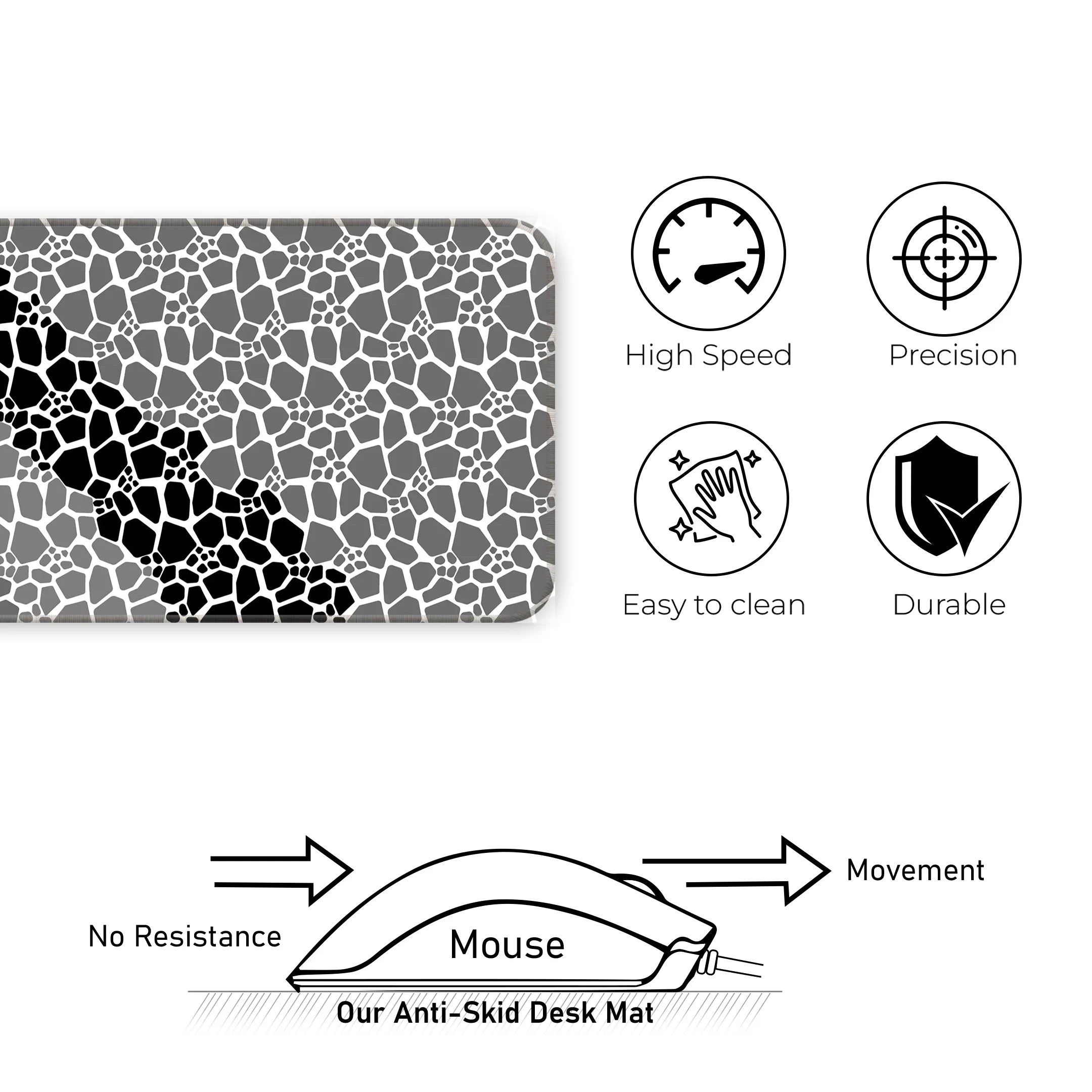 Rock pattern Deskmat