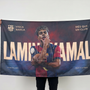 Lamine Yamal FC Barcelona Wall Tapestry | Premium Polyester Football Wall Hanging | Soccer Fan Room Decor