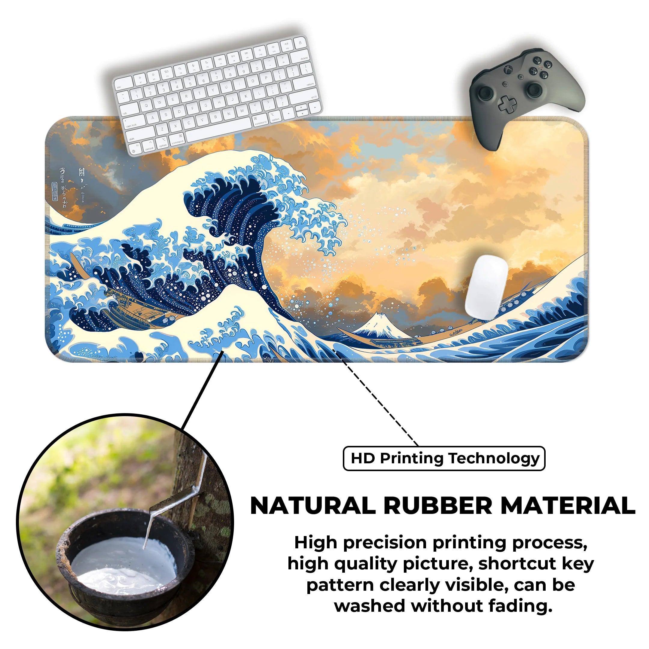 Great Wave of Kanagawa Art Deskmat