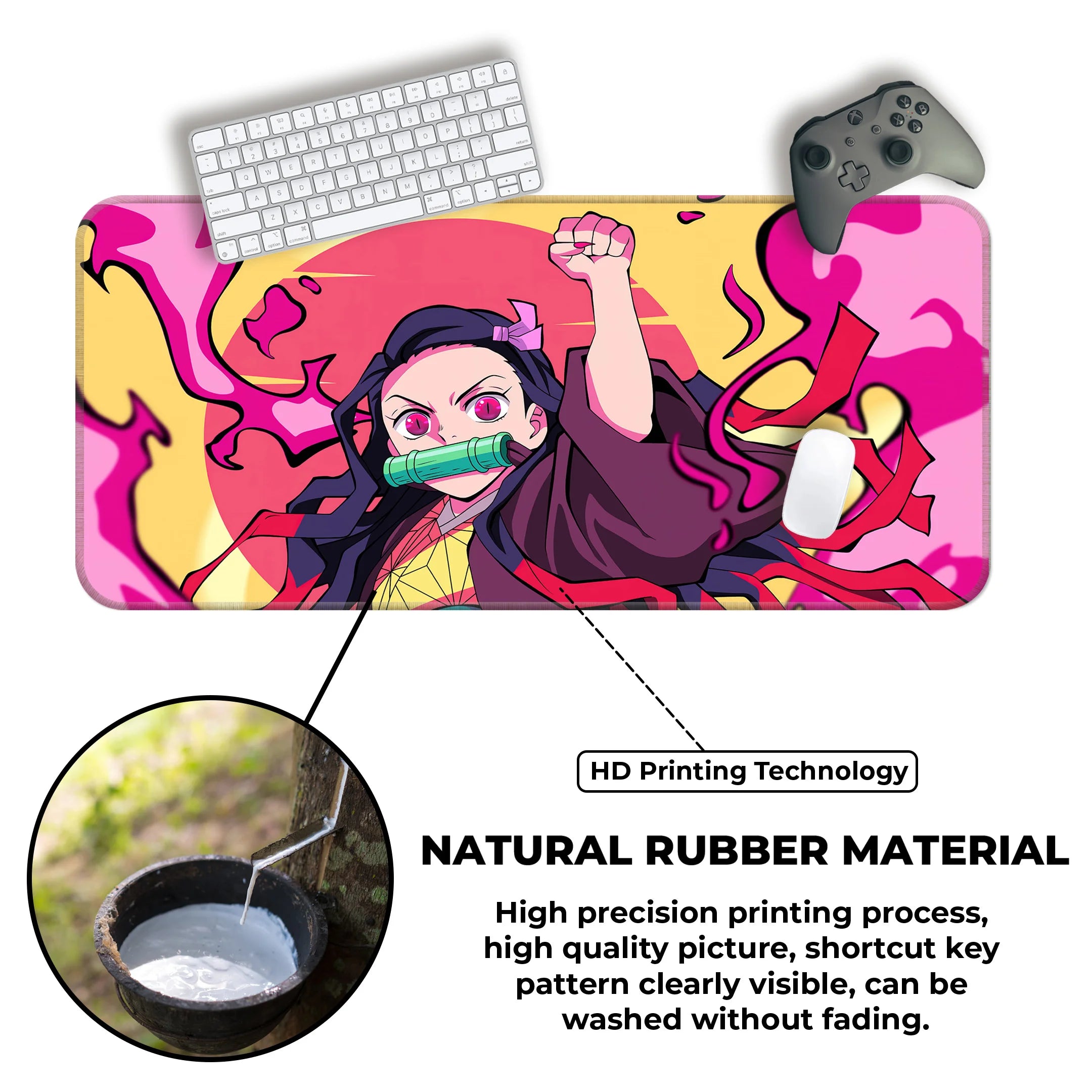 Nezuko Kamado Flame Aura Deskmat