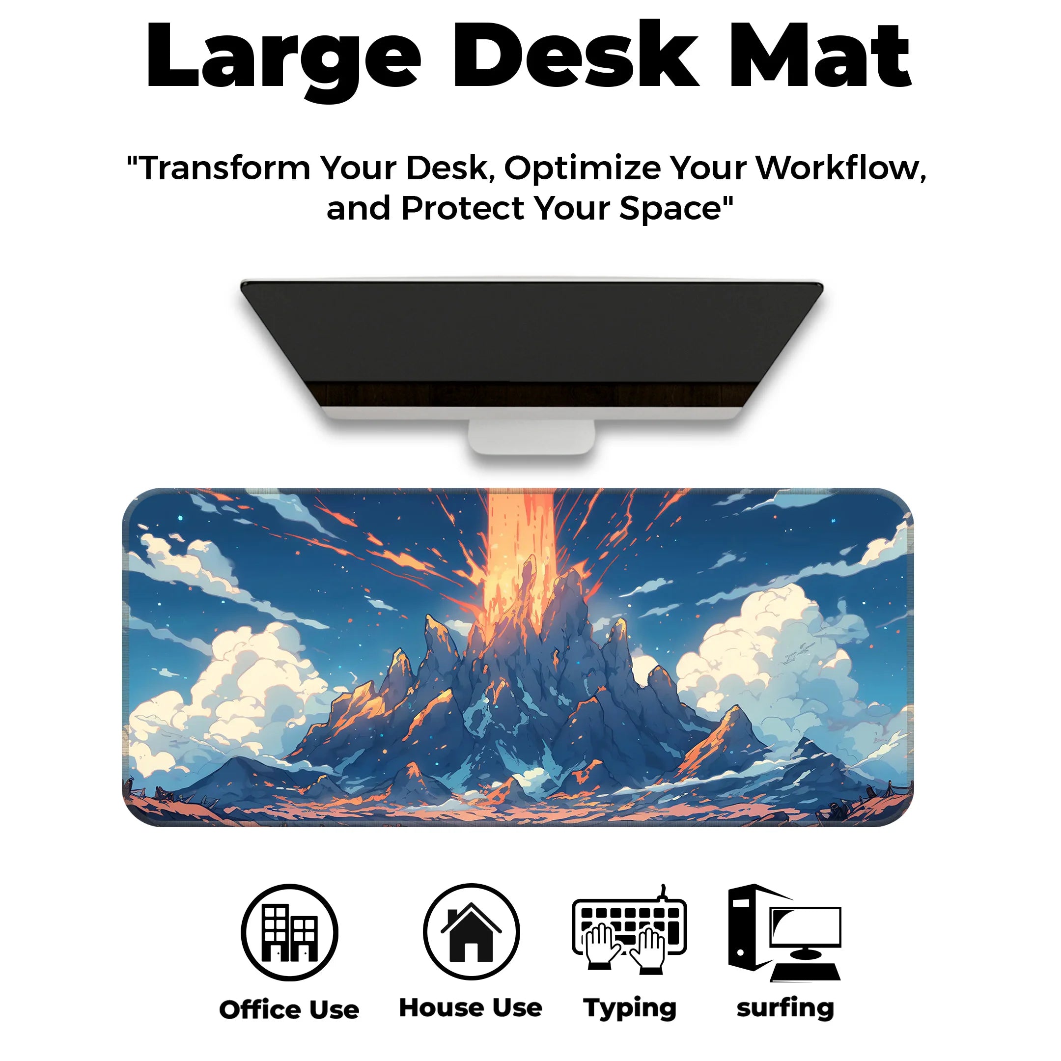 Lava Cartoon Design Desk Mat