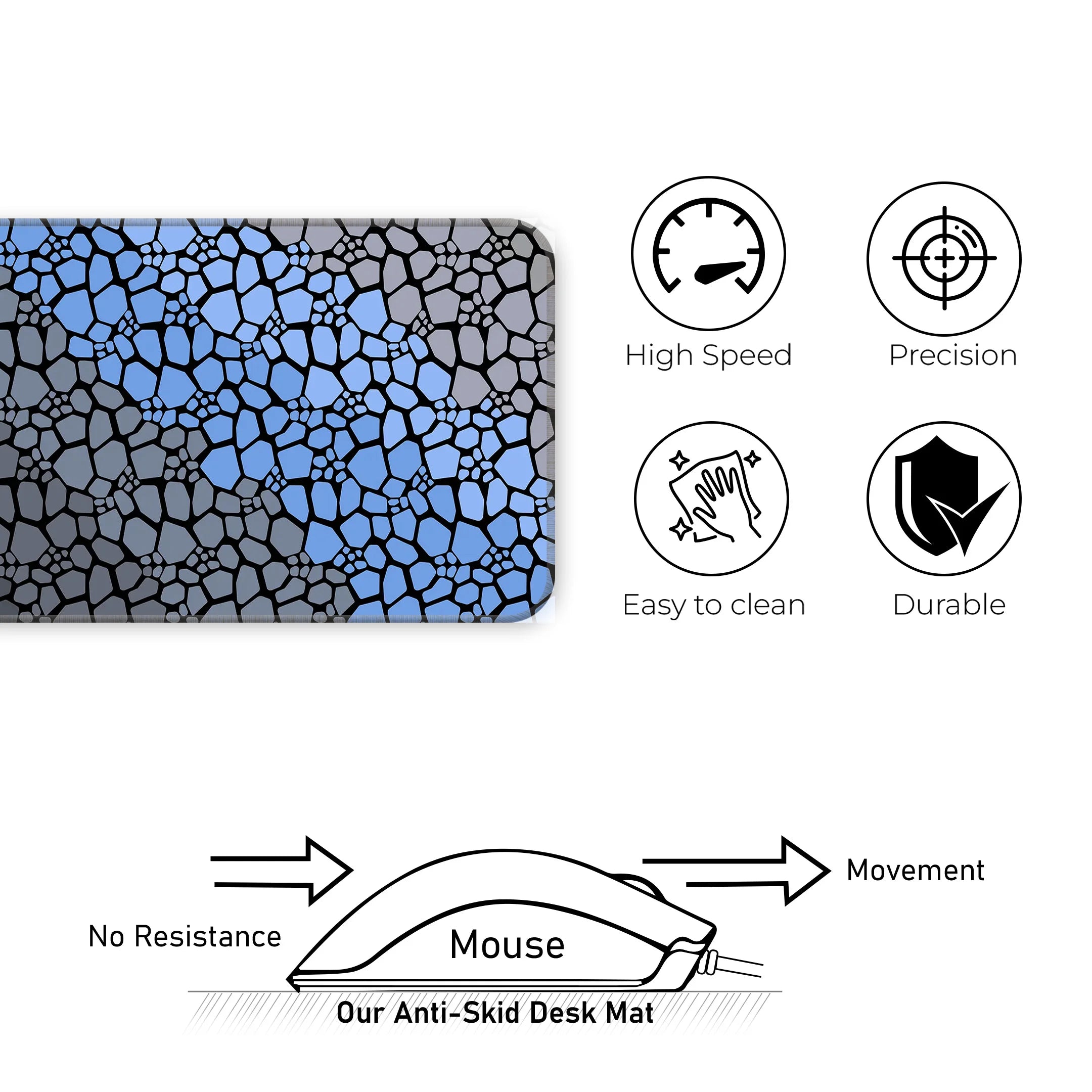 Rock pattern Deskmat