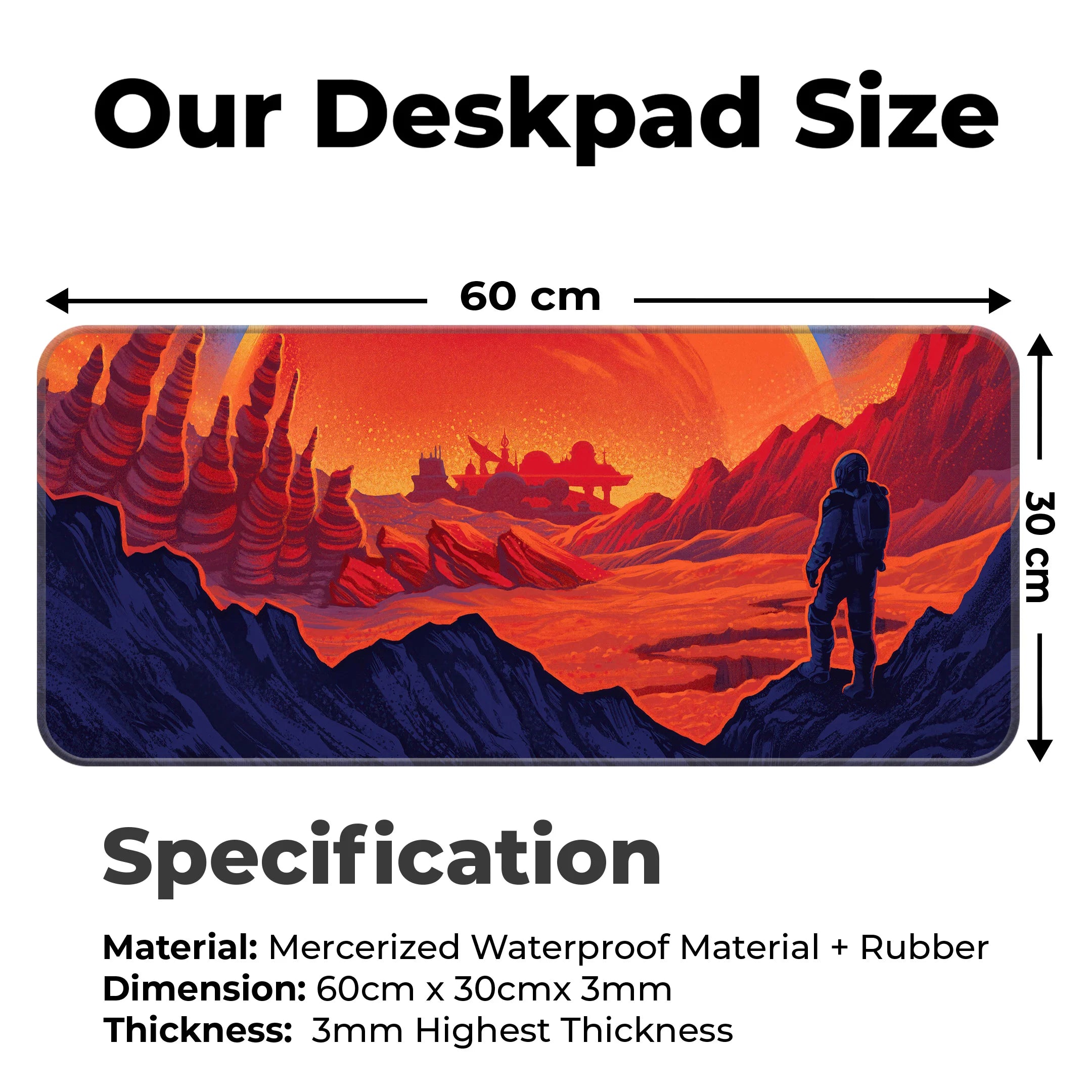 Space Explorer Mat – Sci-Fi Astronaut Cosmic Adventure Deskmat