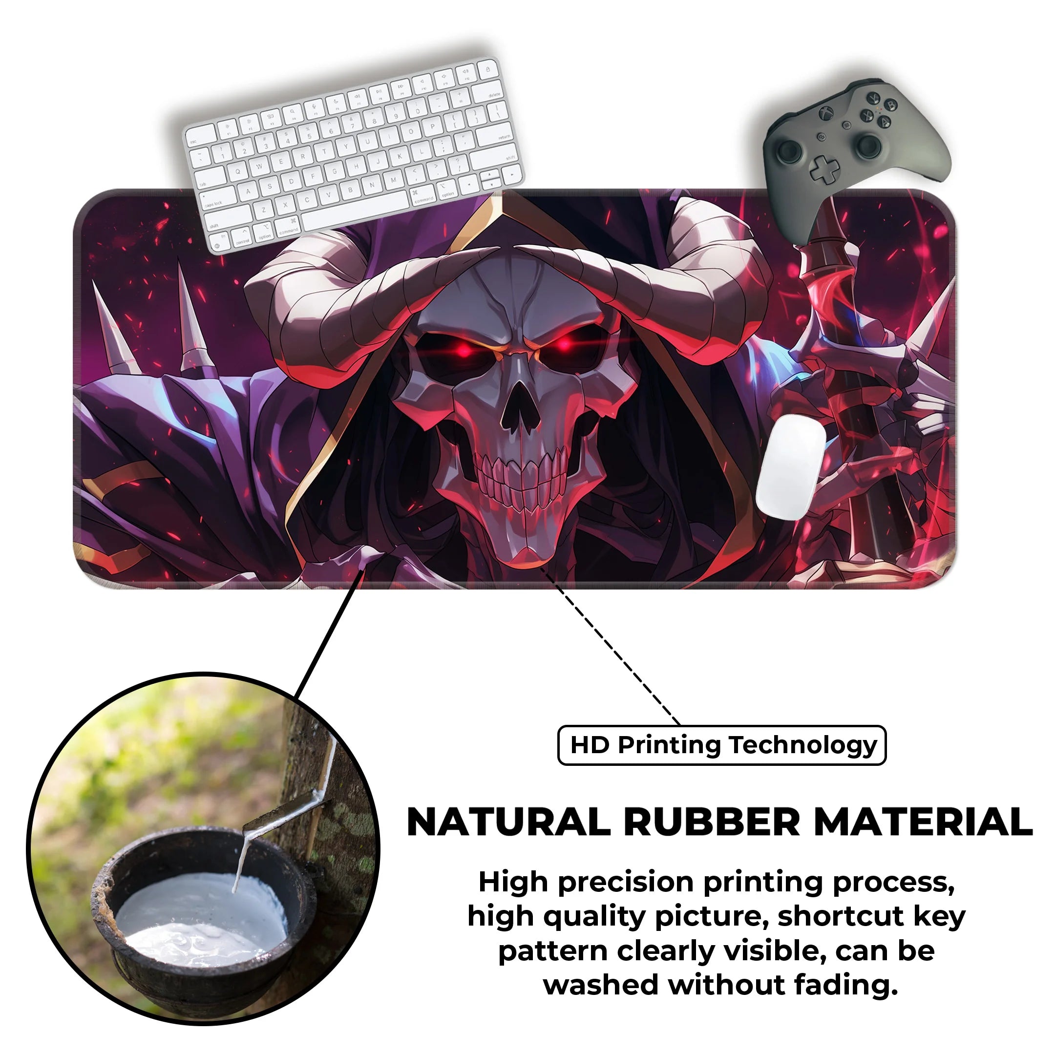 Overlord Ainz Ooal Gown Skull Deskmat