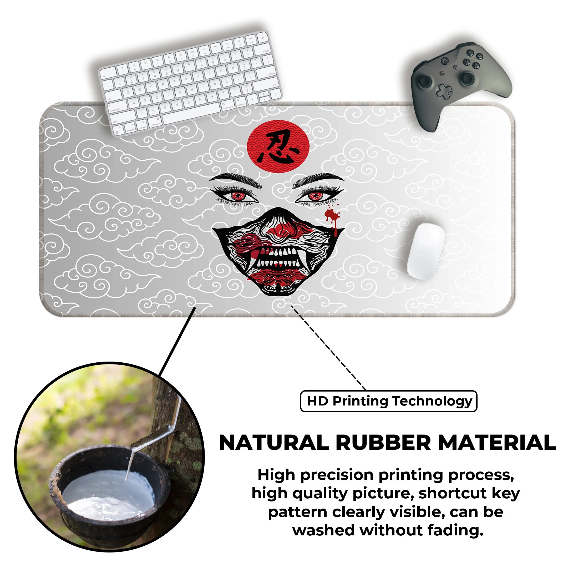 Ninja Oni Mask Aesthetic Deskmat