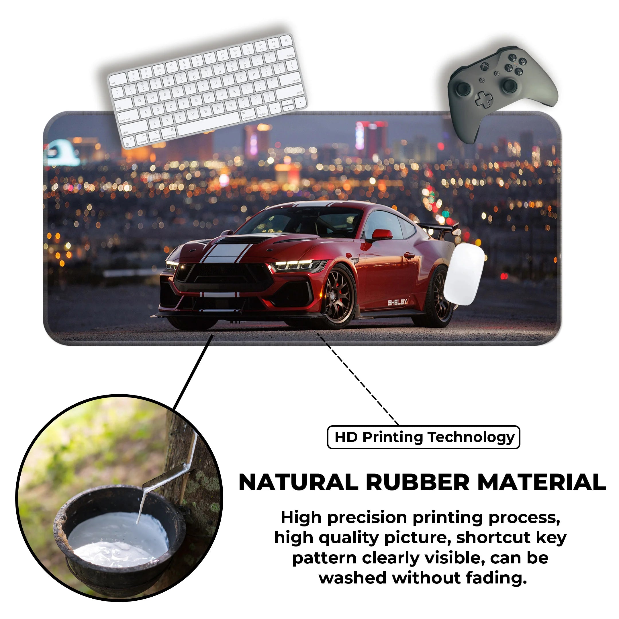 Night Drive Muscle Car Deskmat