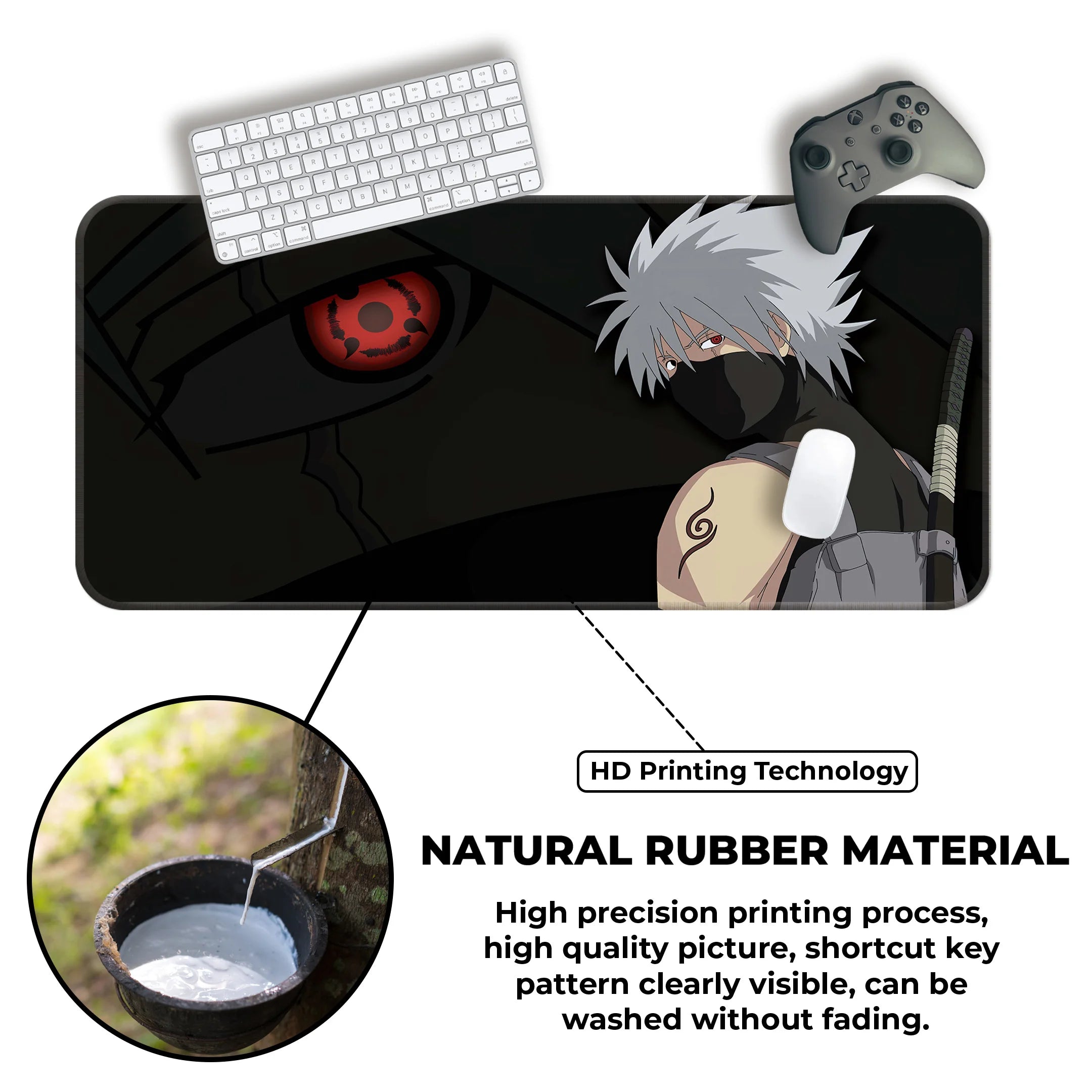 Kakashi Hatake Sharingan Mat – Ninja Warrior Anime Gaming Deskmat