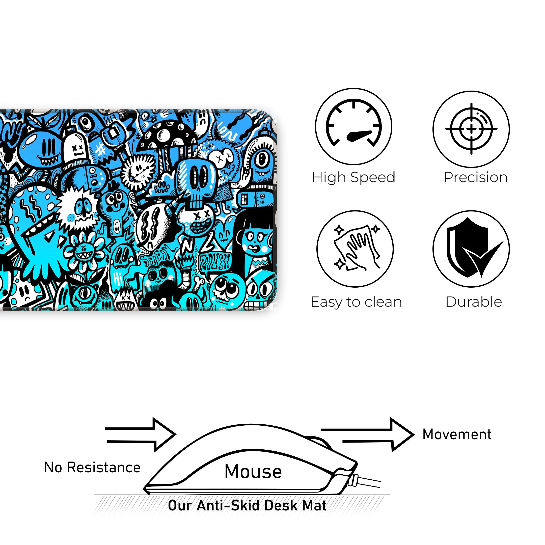 Doodle Pattern Deskmat