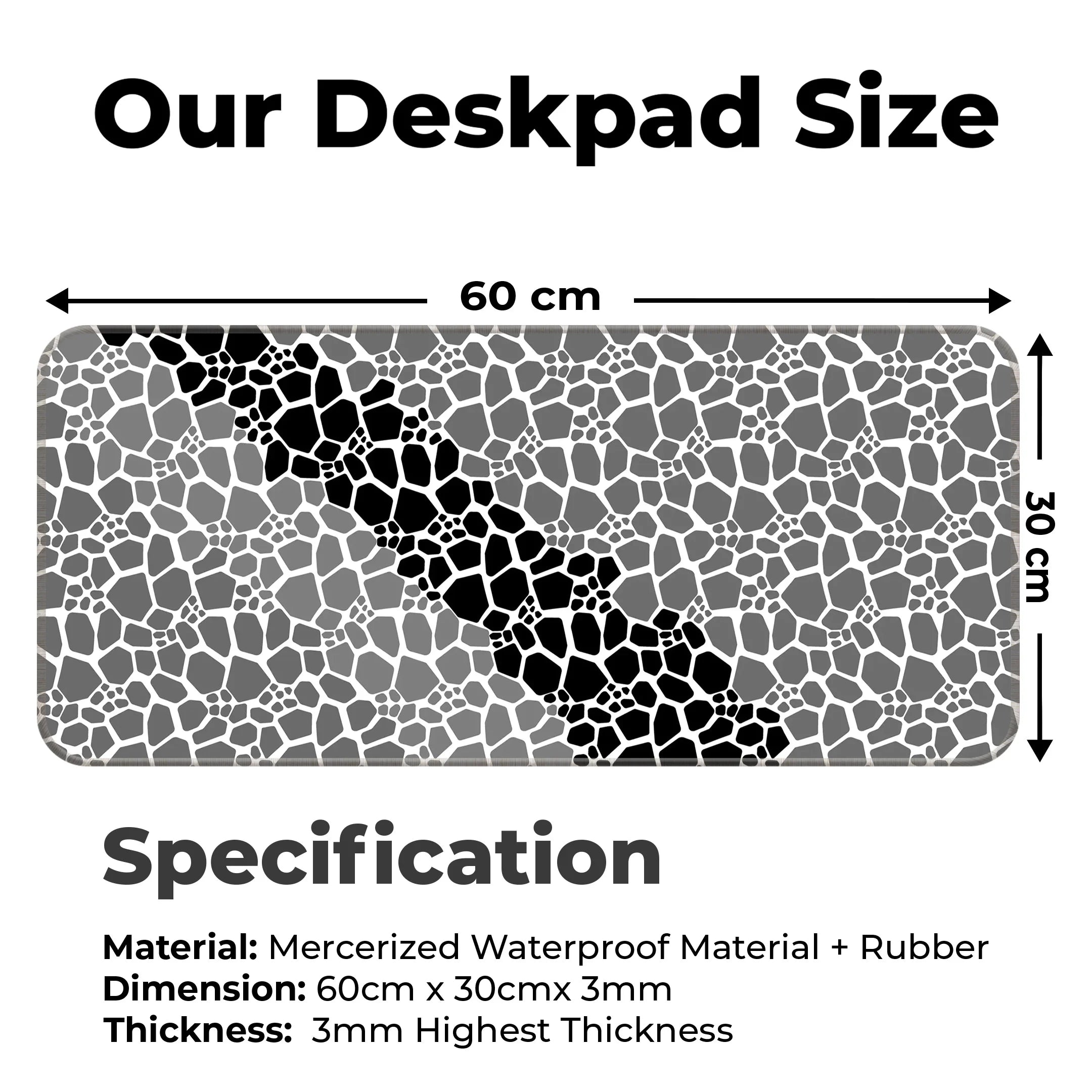 Rock pattern Deskmat