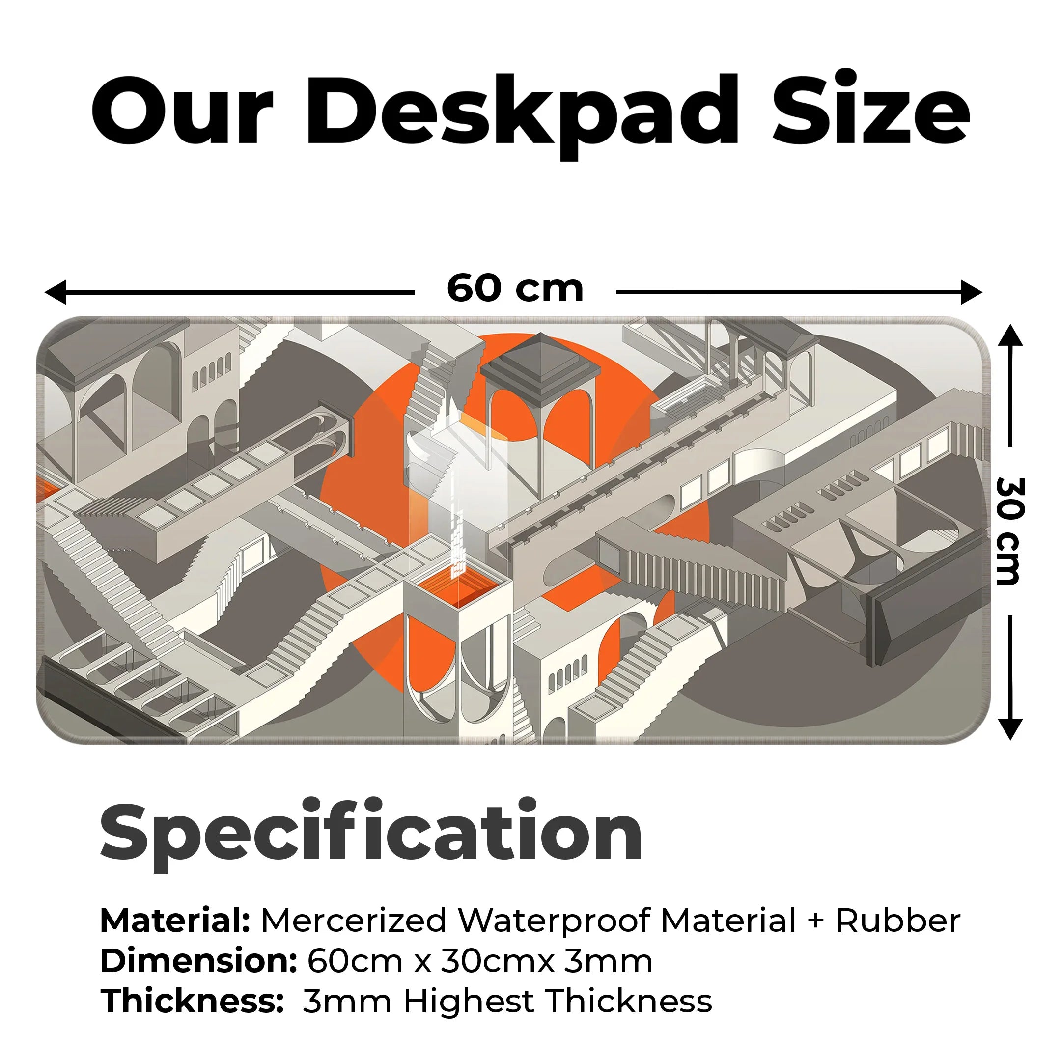 Pattern Stairs Ocean Deskmat