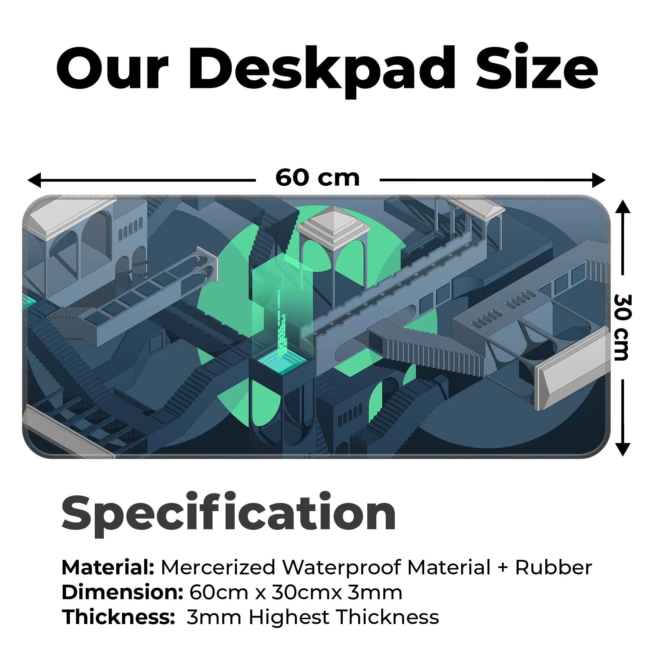 Pattern Stairs Ocean Deskmat