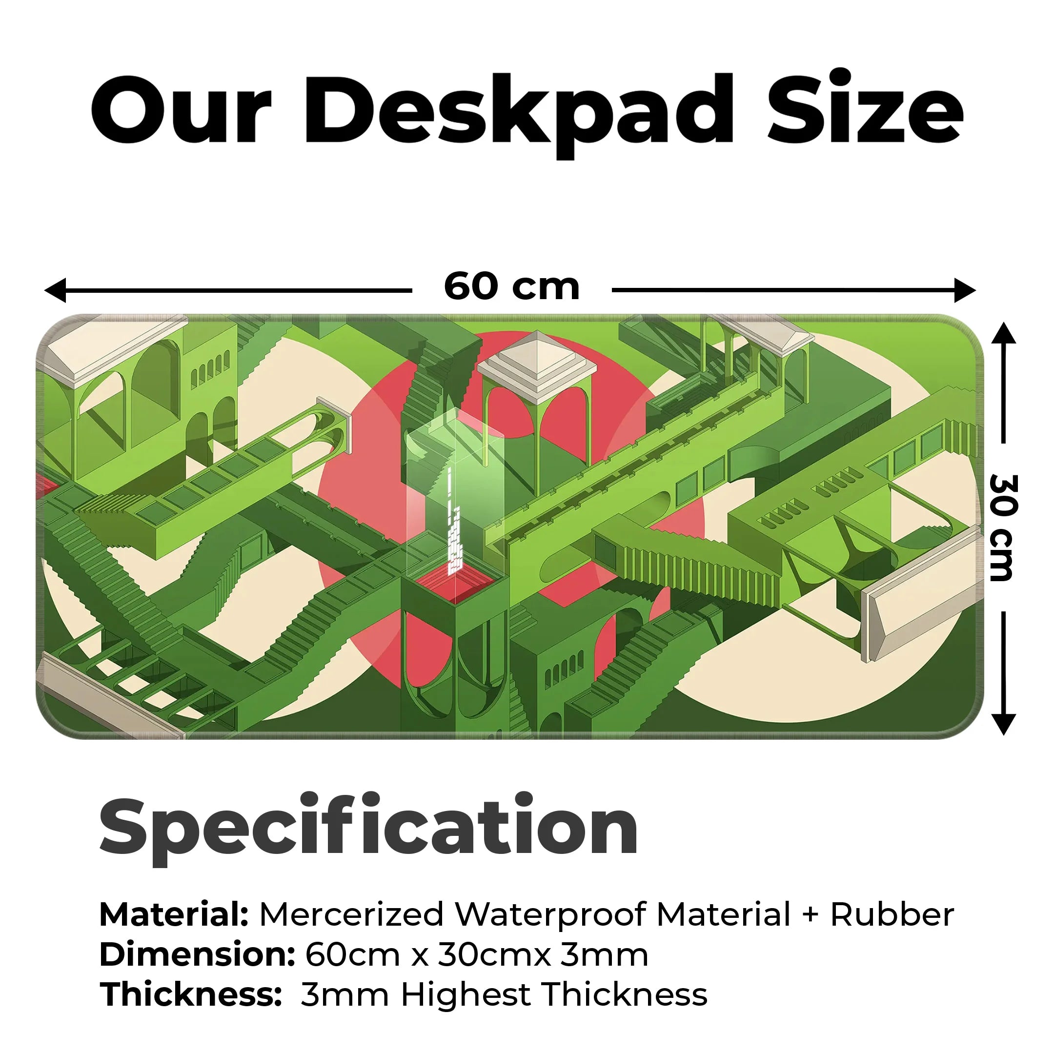 Pattern Stairs Ocean Deskmat