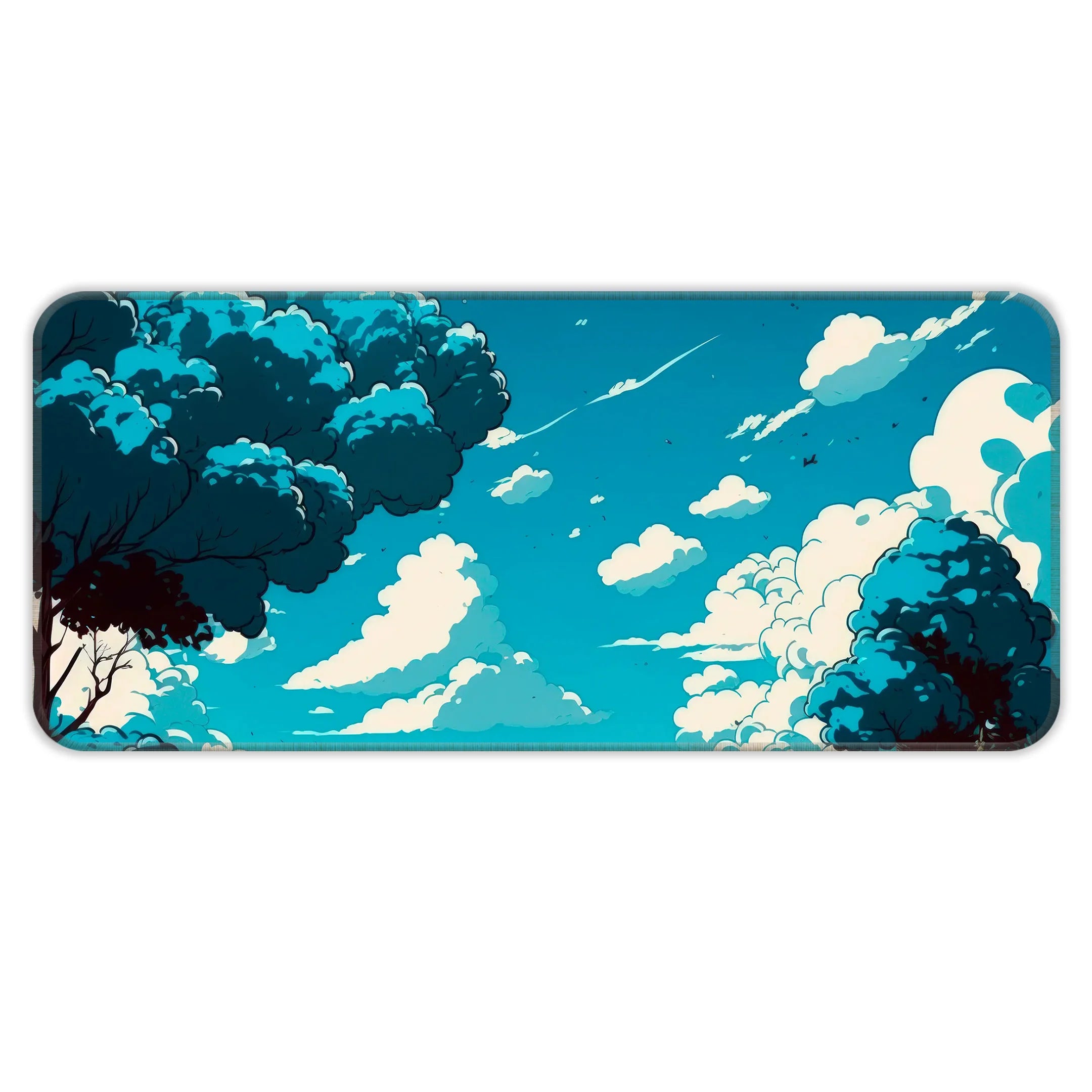 Cloud and trees Deskmat