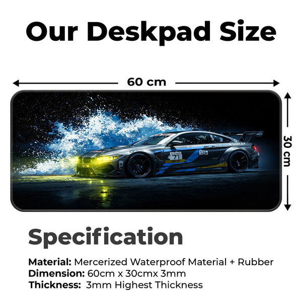 BMW M Motorsport Side Splash Racing Deskmat