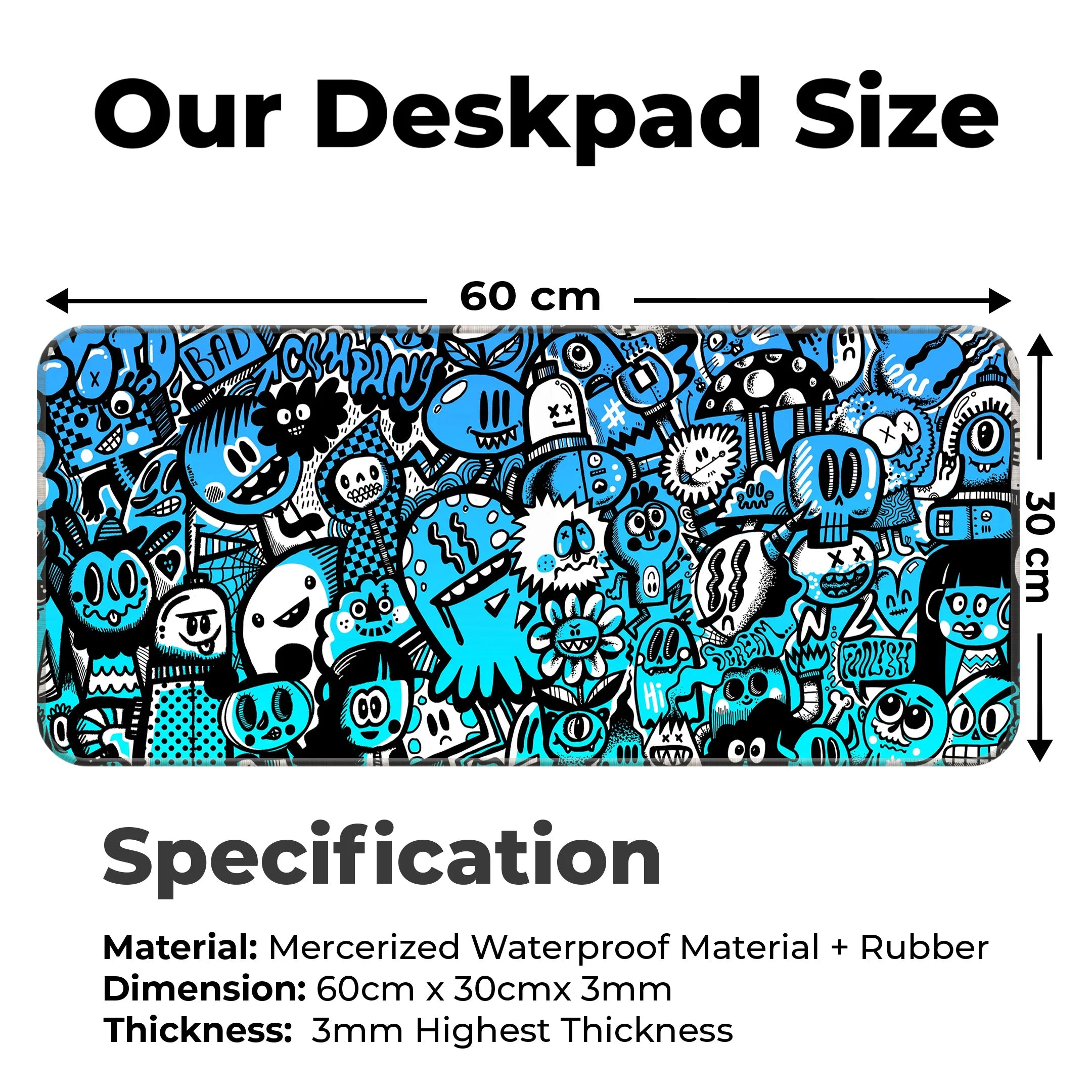 Doodle Pattern Deskmat