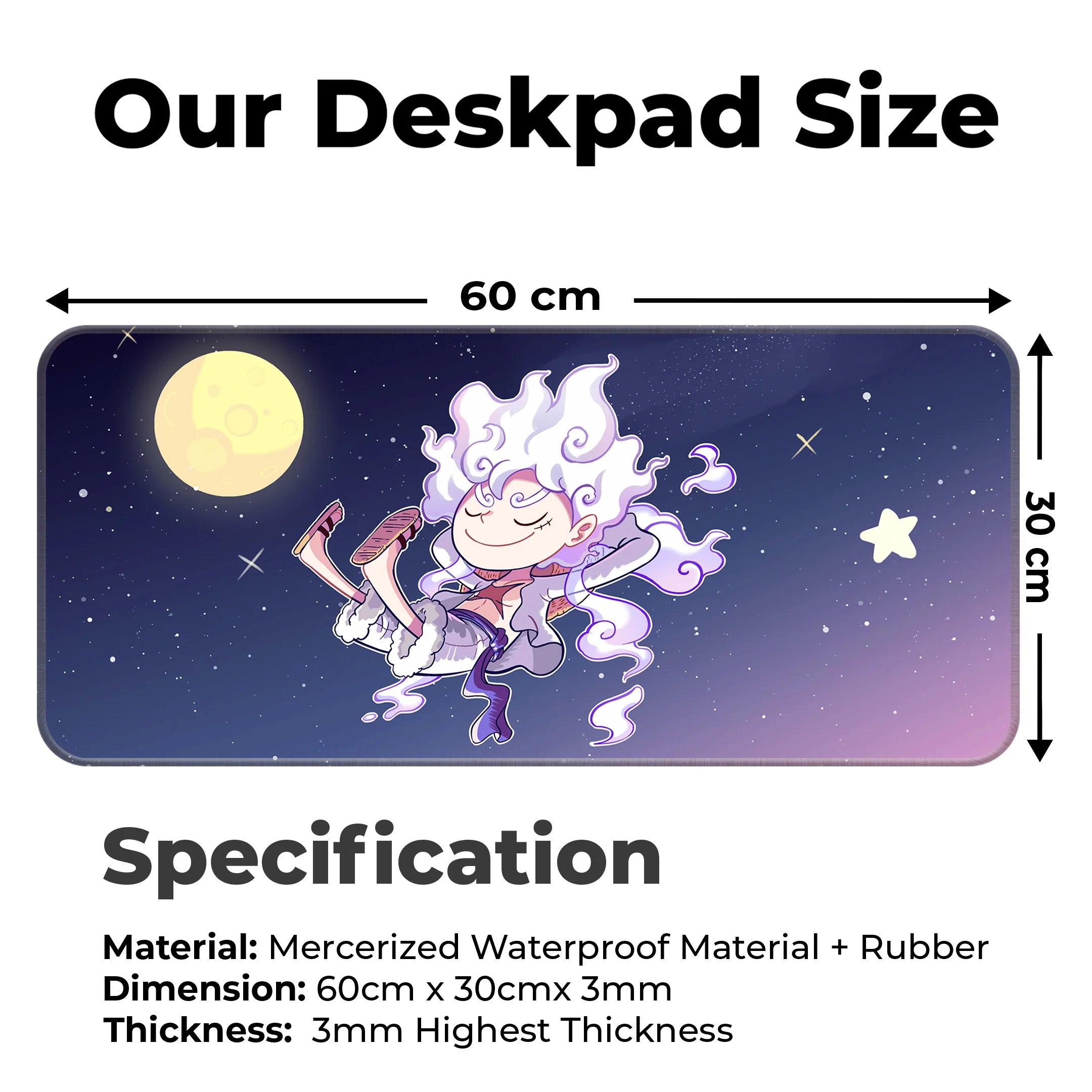 Moonlit Warrior Gear Fifth Deskmat