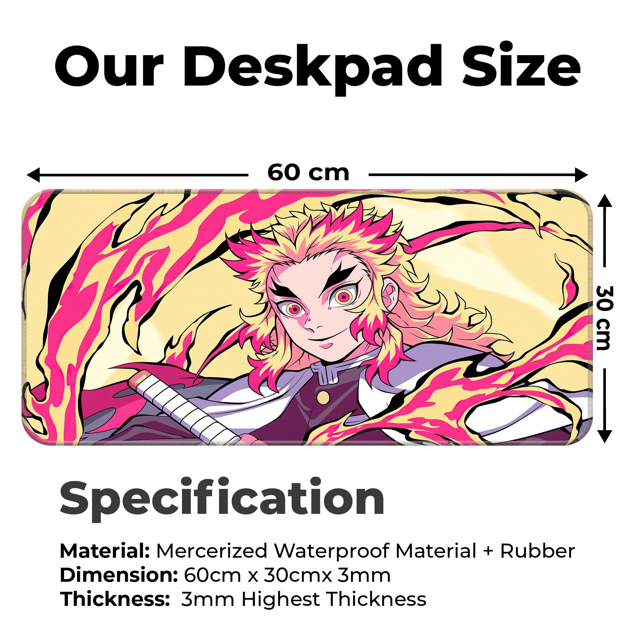 Kyojuro Rengoku - Demon Slayer Deskmat