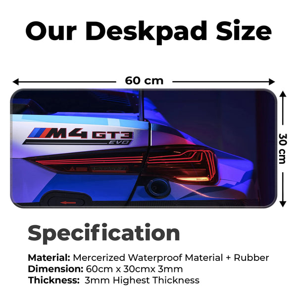 BMW M4 GT3 EVO Rear Light Detail Deskmat