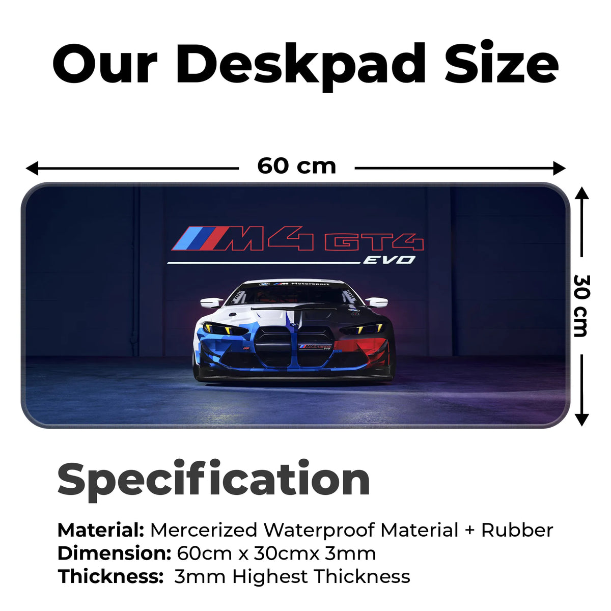 BMW M4 GT4 EVO Motorsport Deskmat