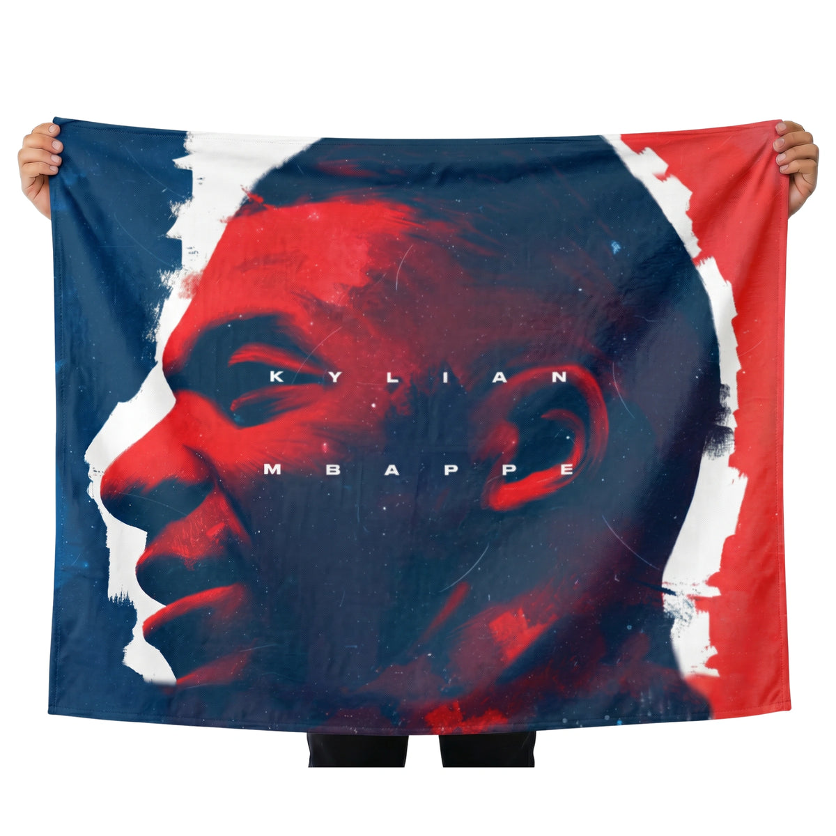 Kylian Mbappé Wall Tapestry | France Football Star Poster | Premium Polyester Soccer Wall Hanging
