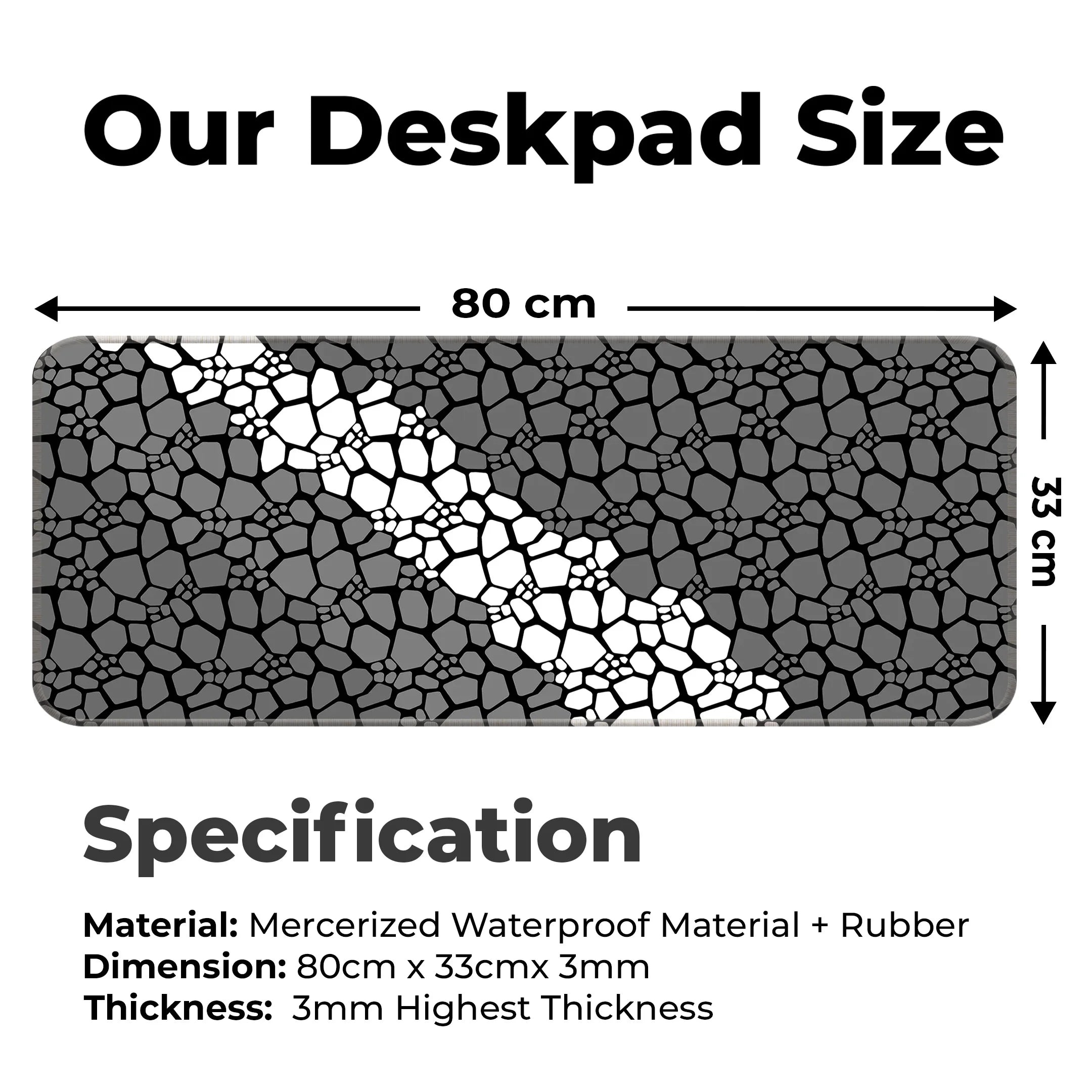 Marble Design Desk Mat