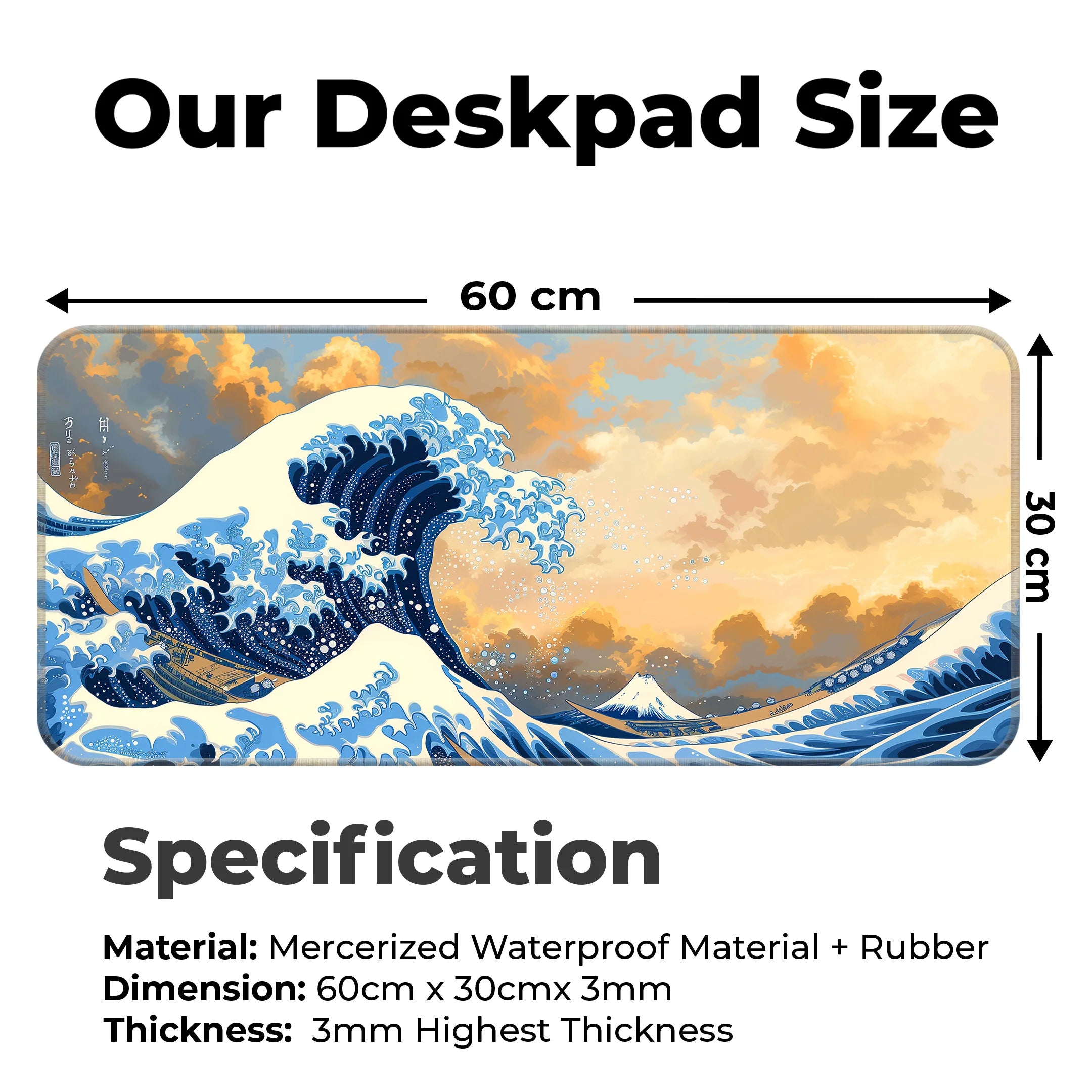 Great Wave of Kanagawa Art Deskmat