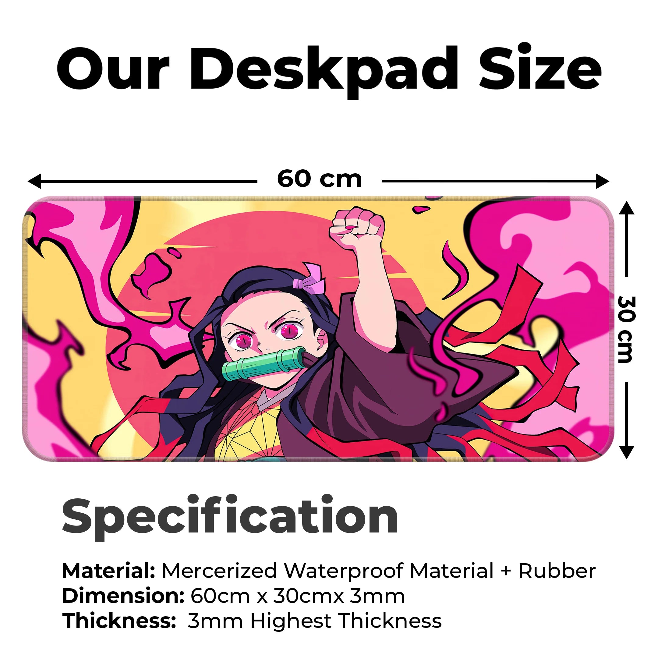 Nezuko Kamado Flame Aura Deskmat