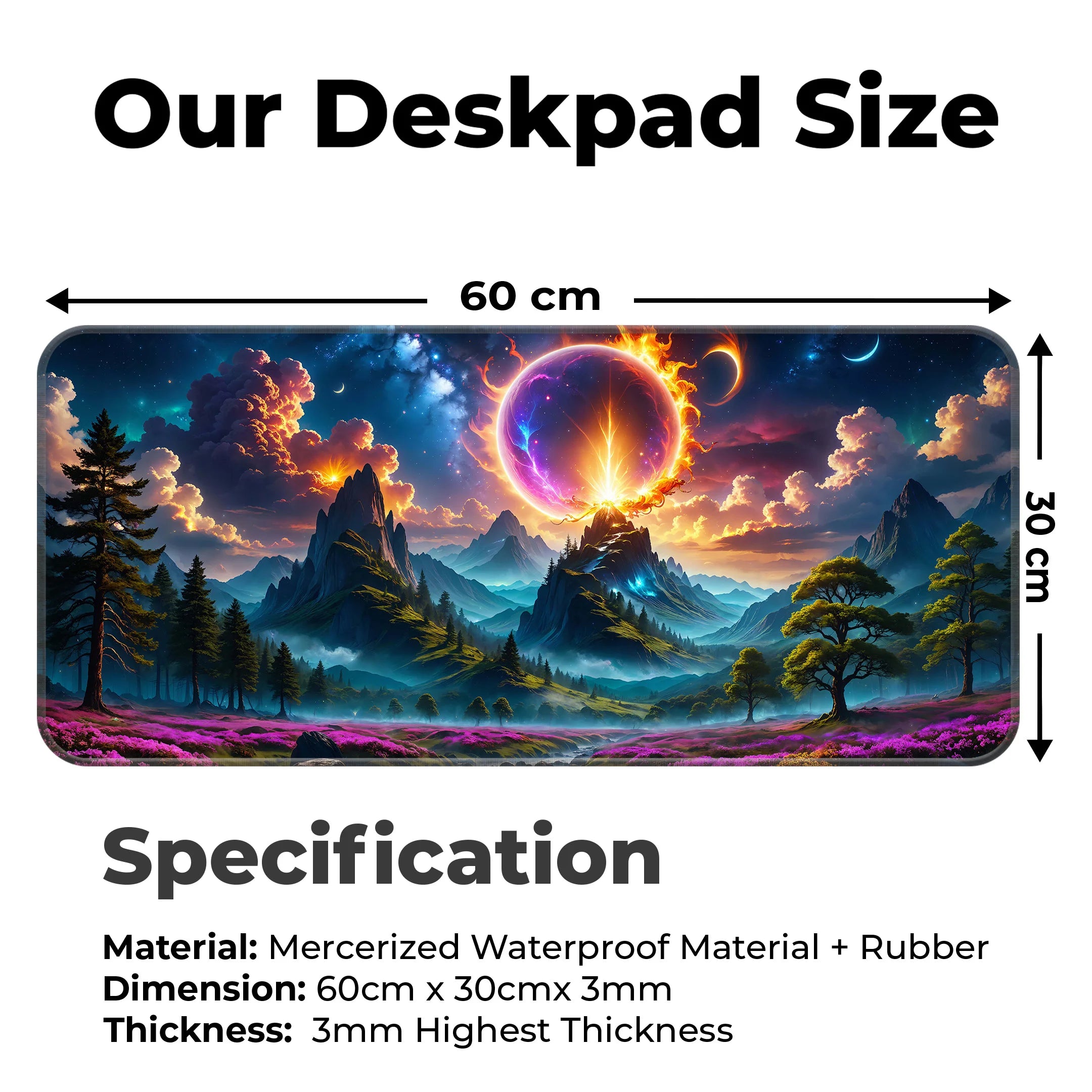 Cosmic Flames Fantasy Deskmat