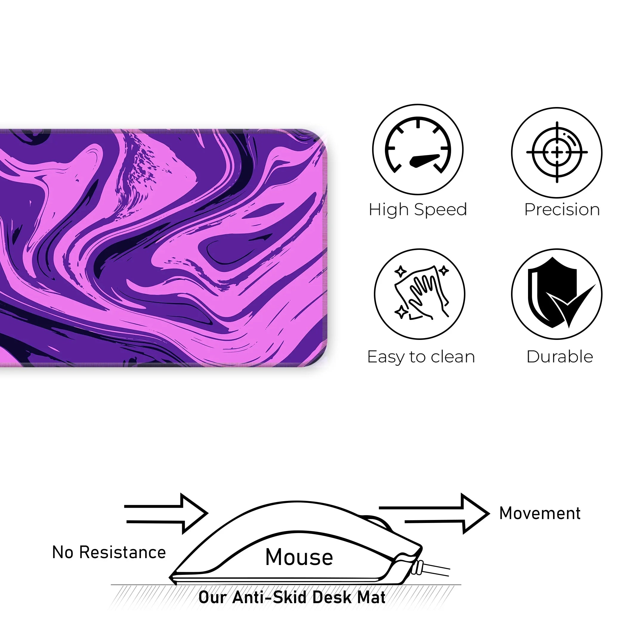 Marble theme Design Desk Mat