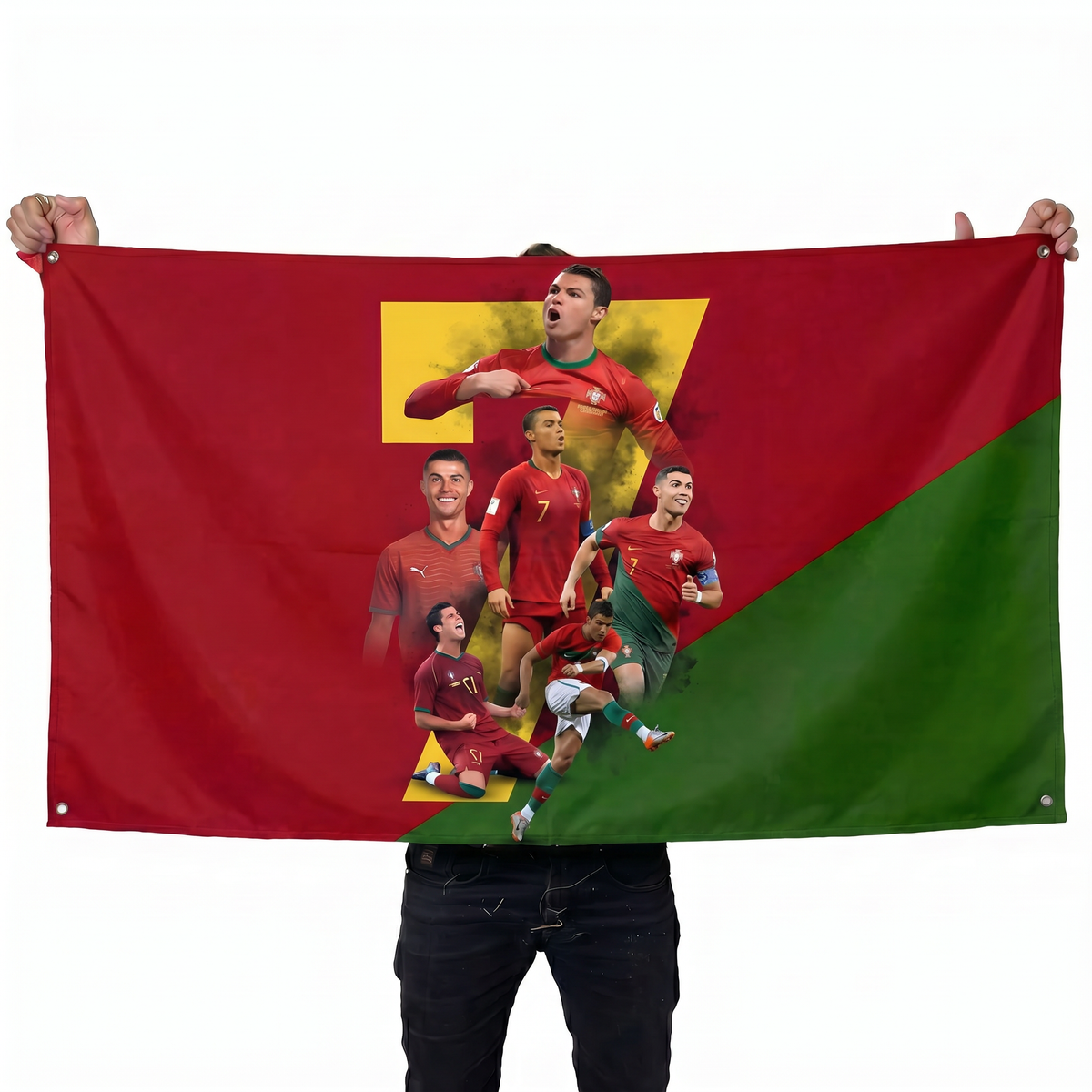 Cristiano Ronaldo Portugal Wall Tapestry | CR7 Football Legend Poster | Premium Polyester Wall Hanging