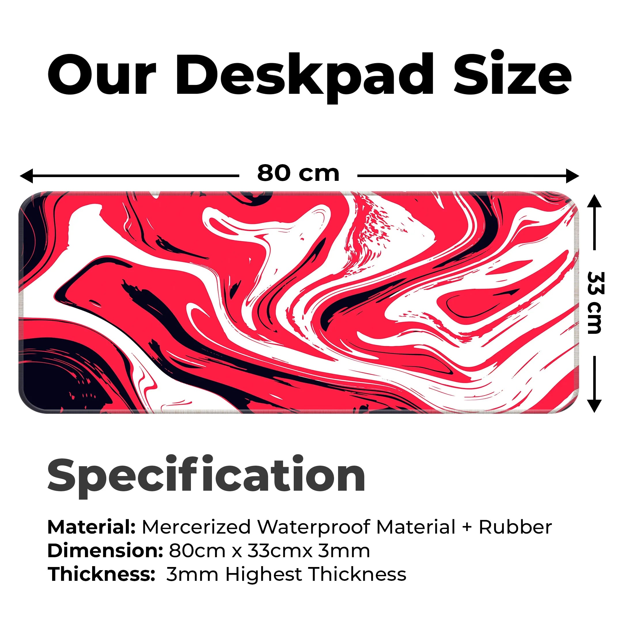 Marble theme Design Desk Mat