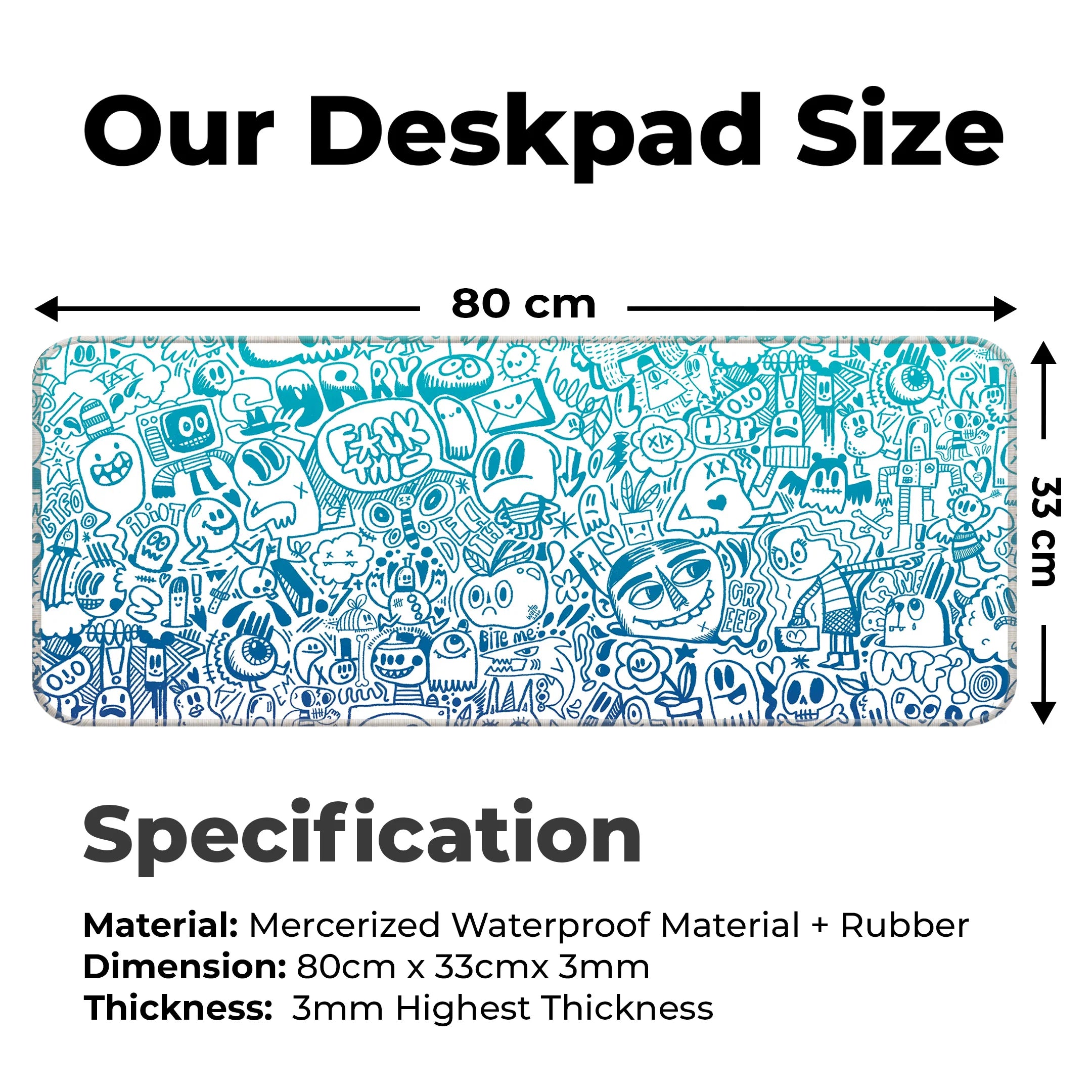 Doodle Pattern Deskmat