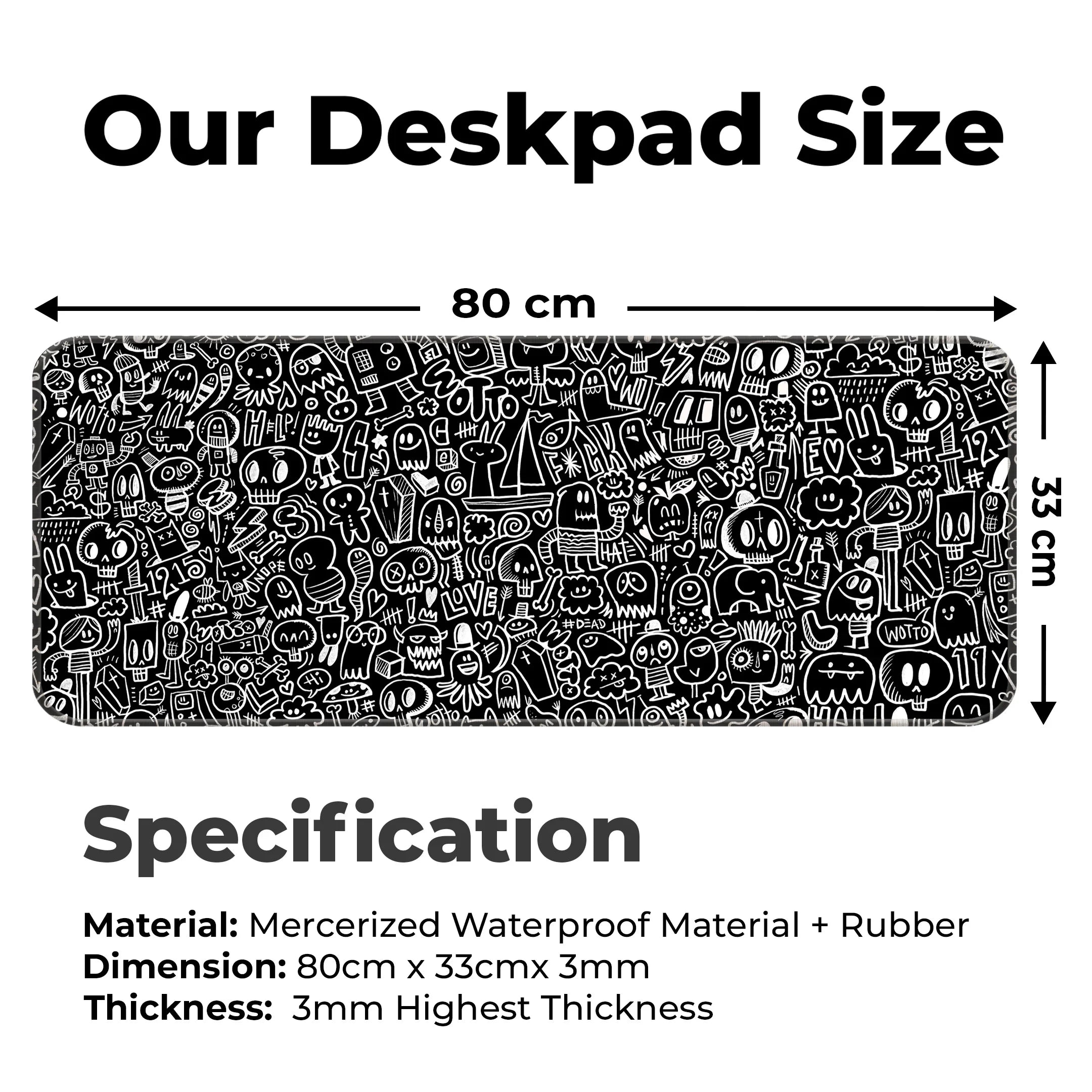 Doodle Pattern Deskmat