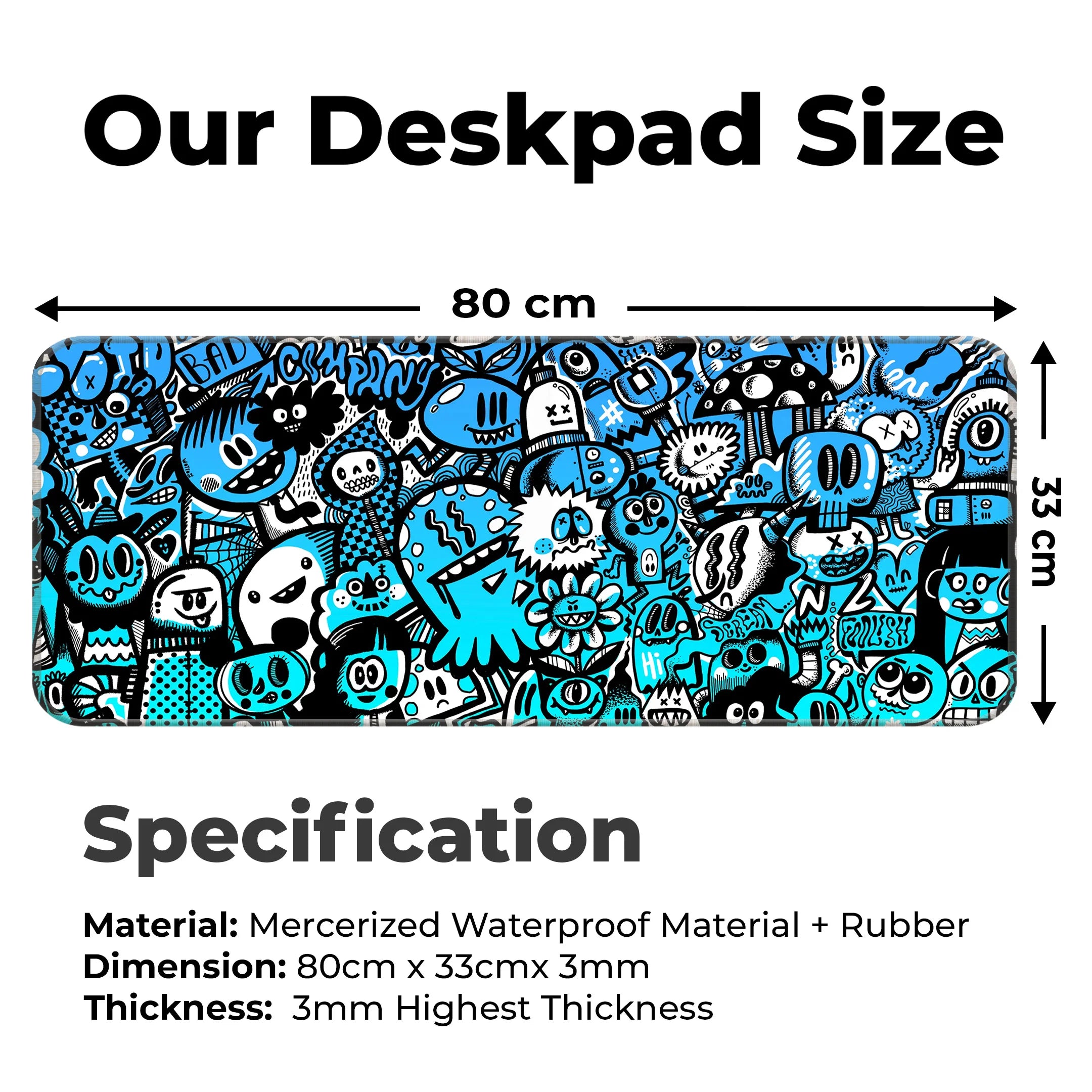 Doodle Pattern Deskmat