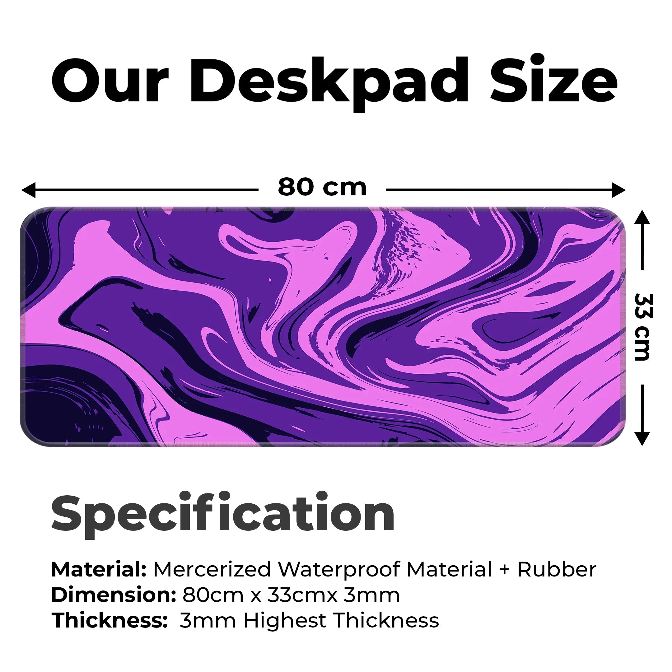 Marble theme Design Desk Mat