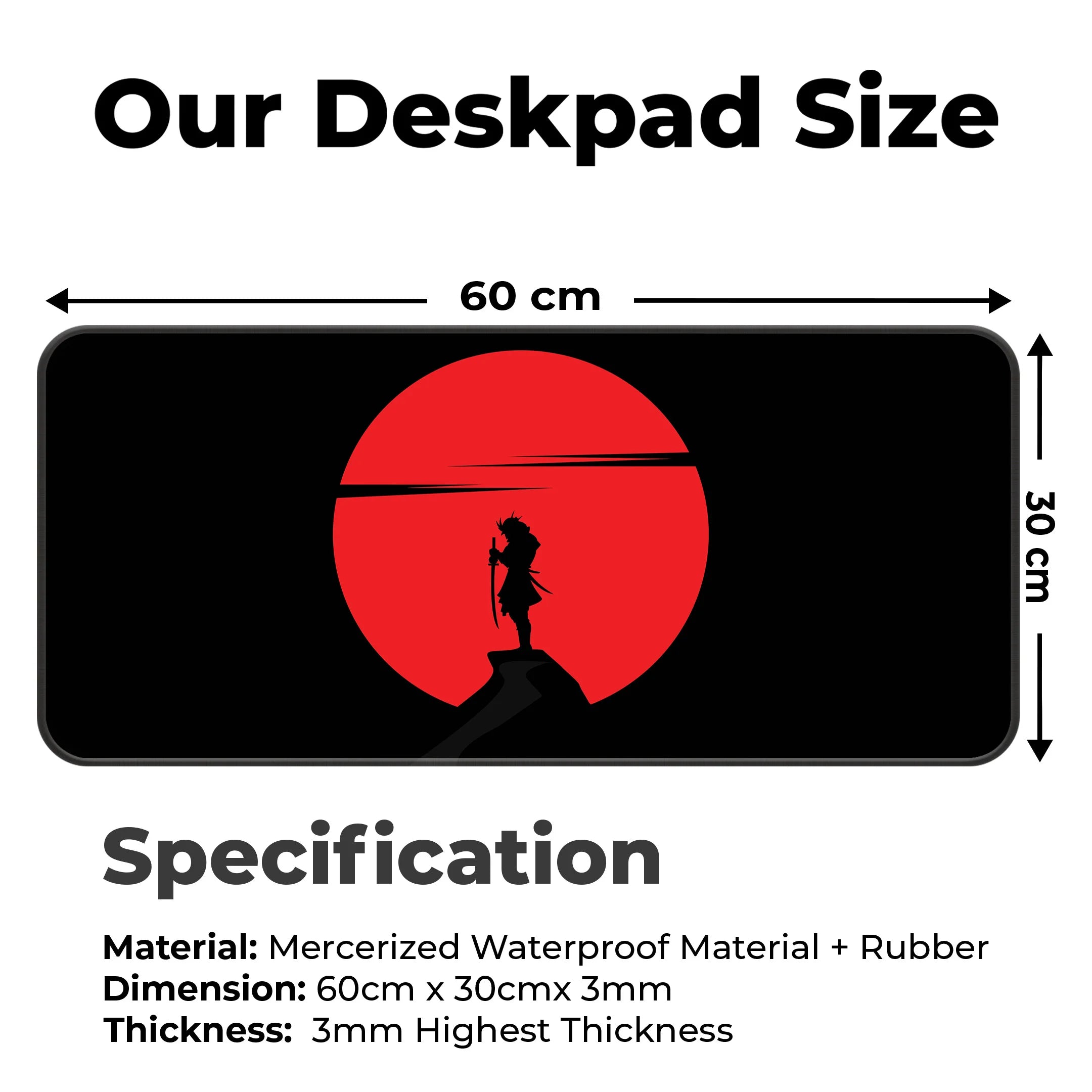 Samurai Warrior Silhouette Deskmat