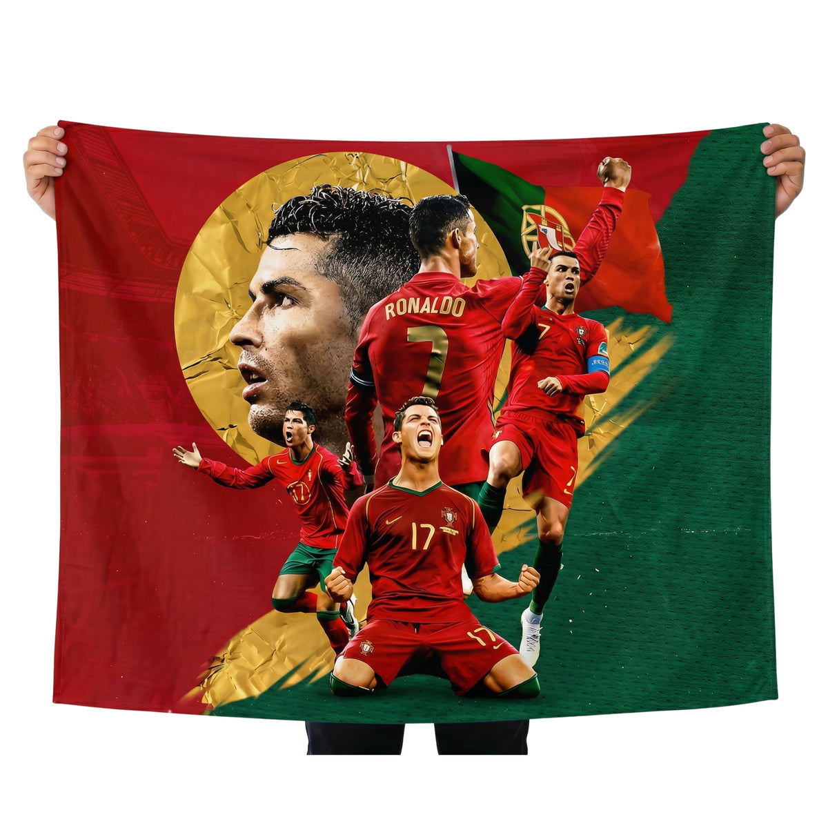 Cristiano Ronaldo Portugal Wall Tapestry | CR7 Football Legend Poster | Premium Polyester Wall Hanging