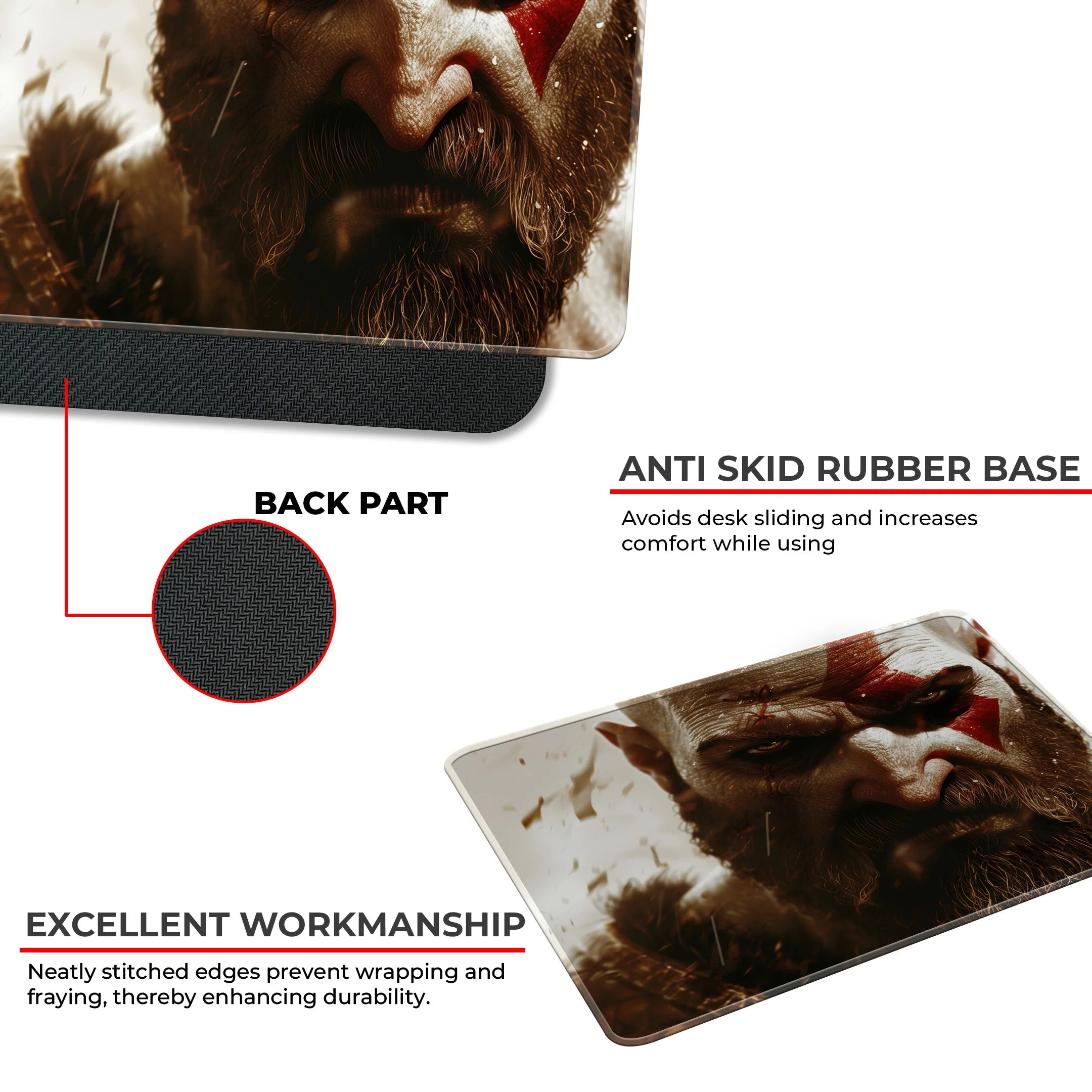 Kratos God of War Rage – Epic Gaming Mousepad