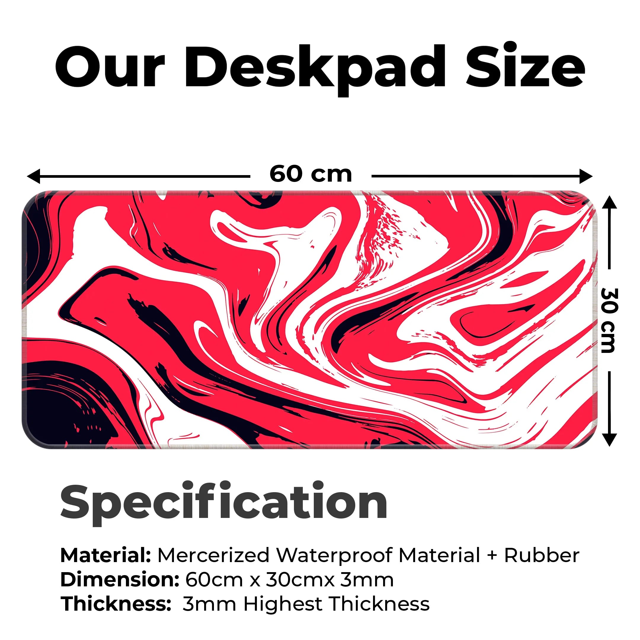 Marble theme Design Desk Mat