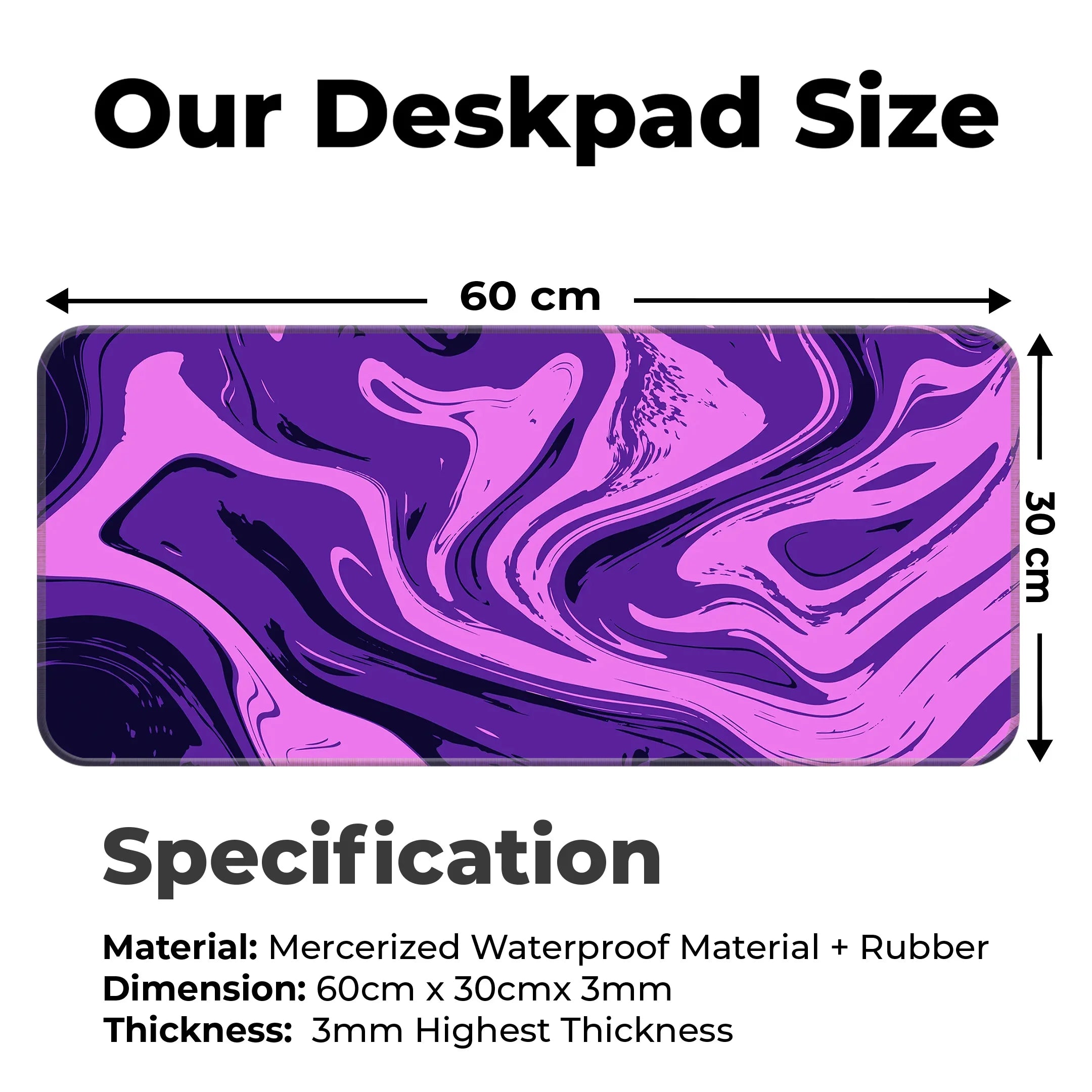 Marble theme Design Desk Mat