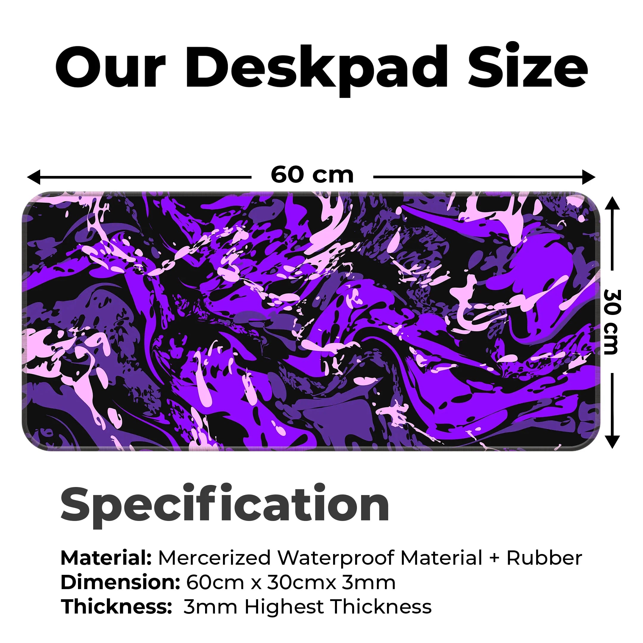 Marble theme Design Desk Mat