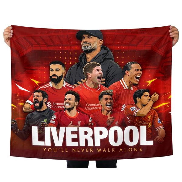 Liverpool FC Wall Tapestry | You'll Never Walk Alone Football Poster | Premium Polyester Wall Hanging