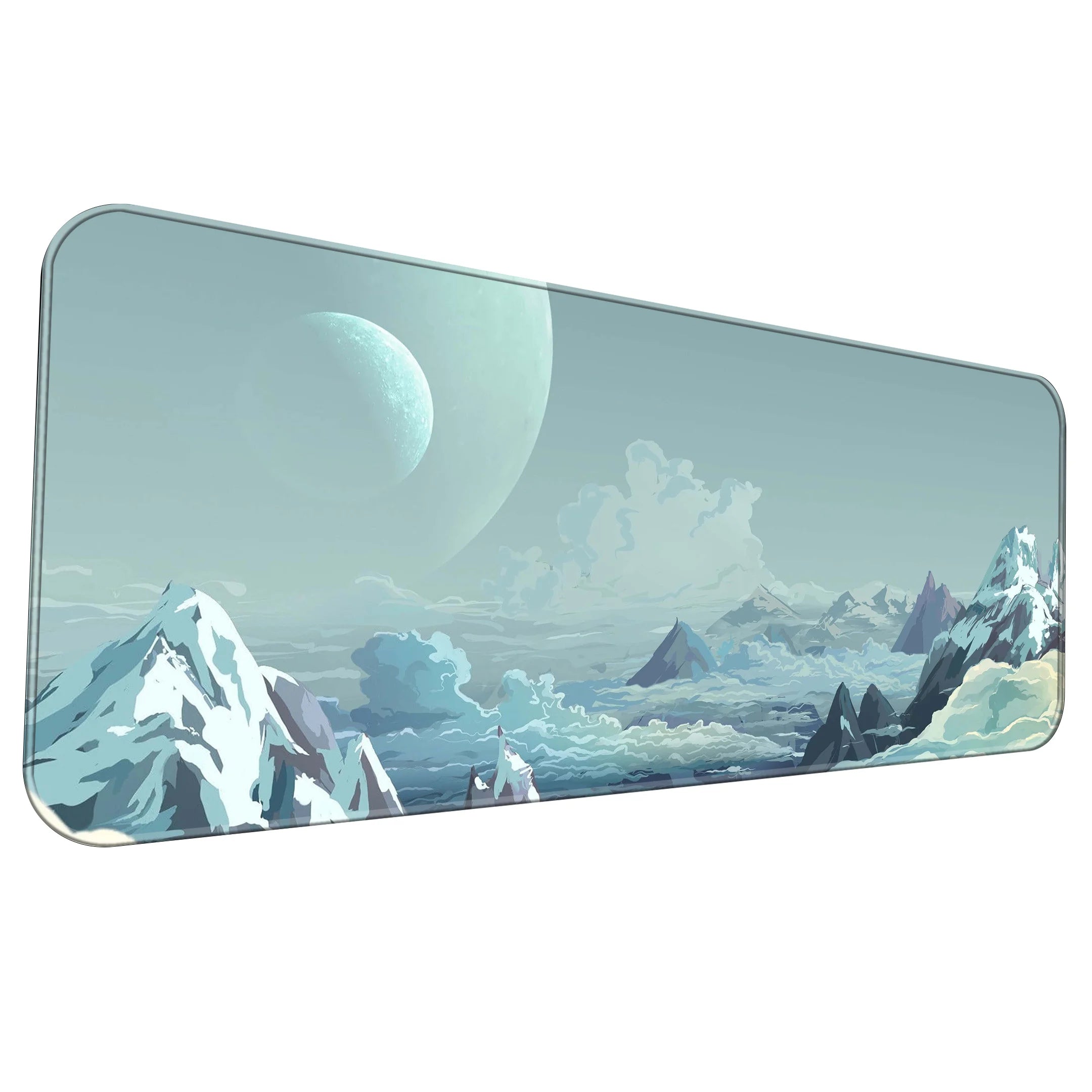 Ice Planet Mat – Frozen Landscape Sci-Fi Gaming Deskmat