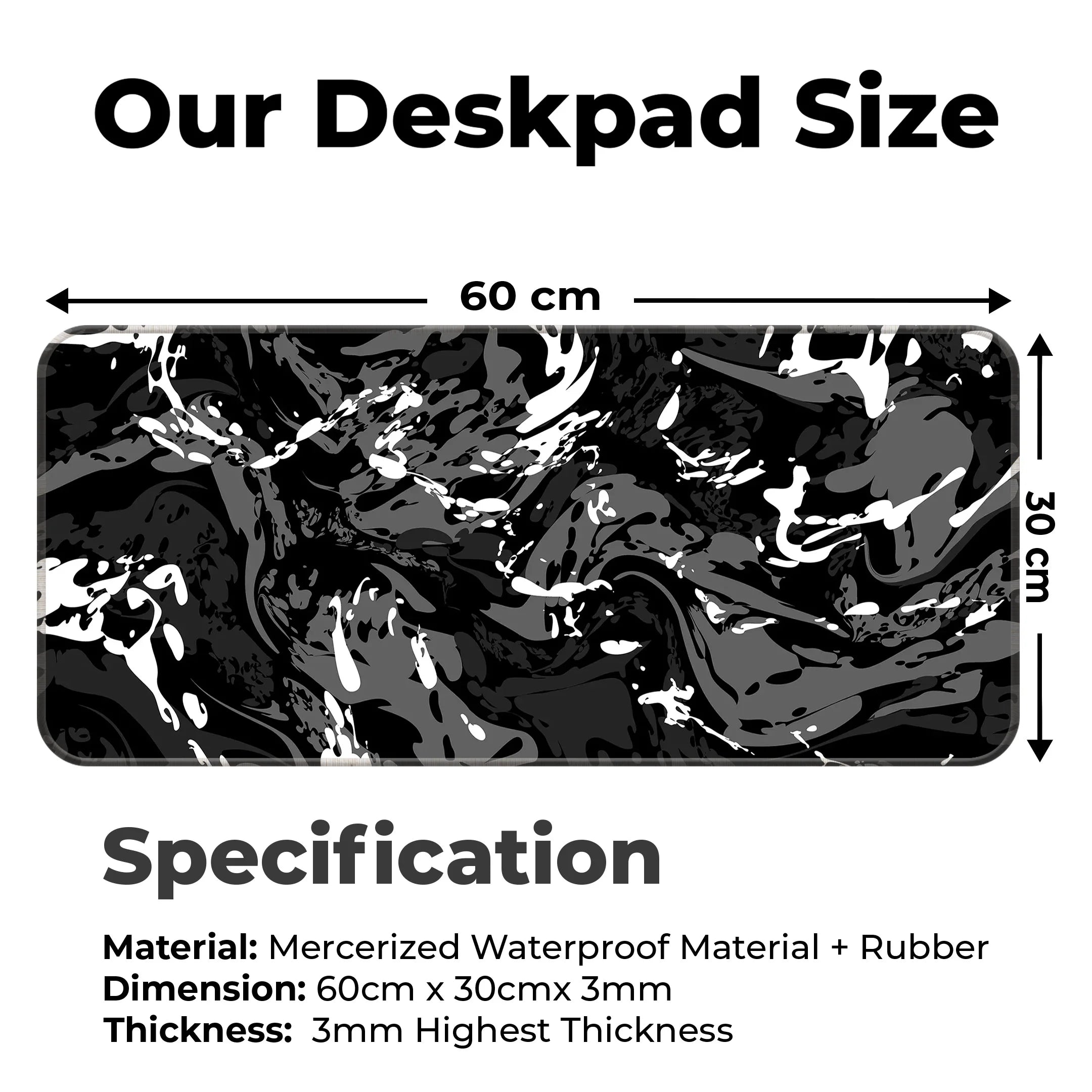 Marble theme Design Desk Mat