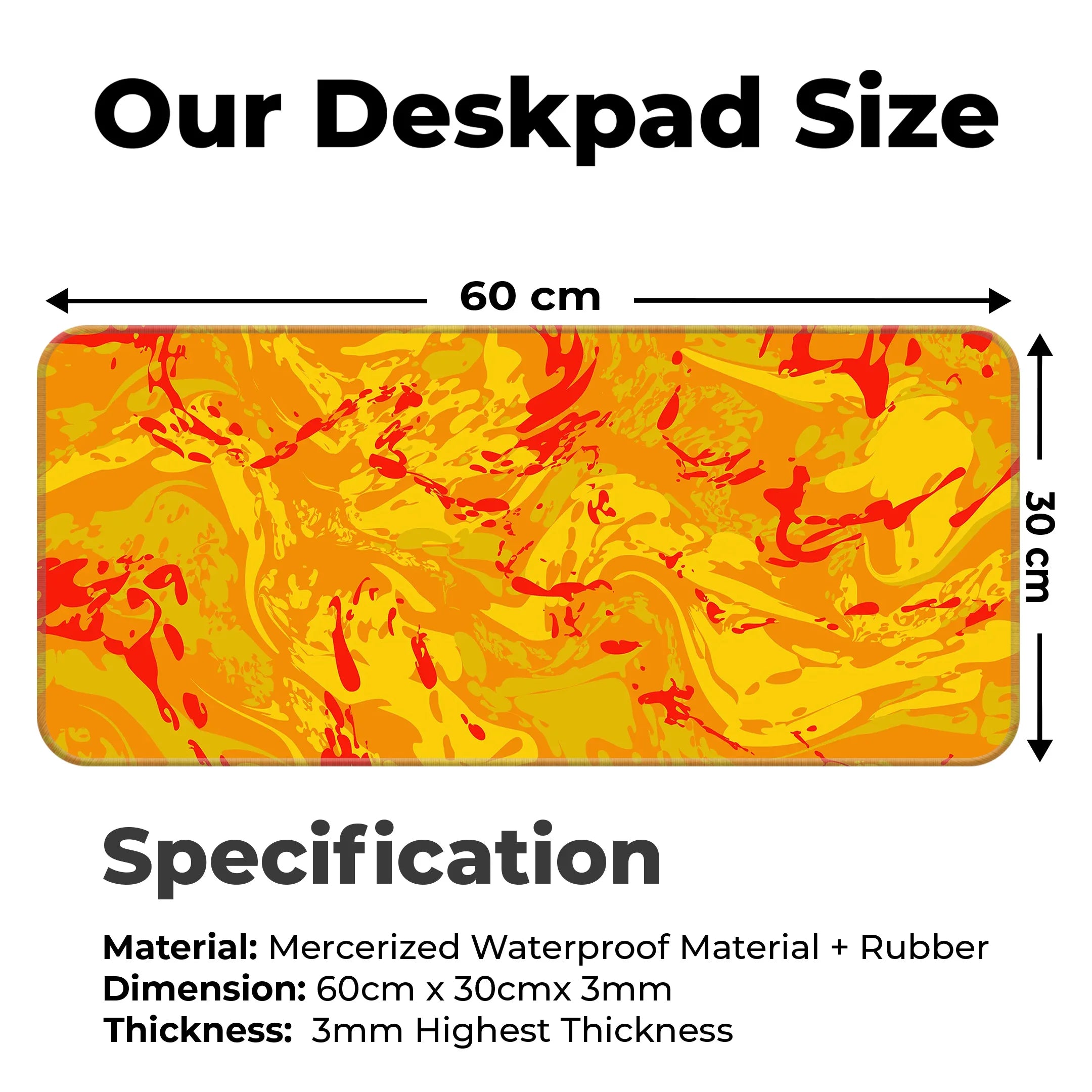 Marble theme Design Desk Mat