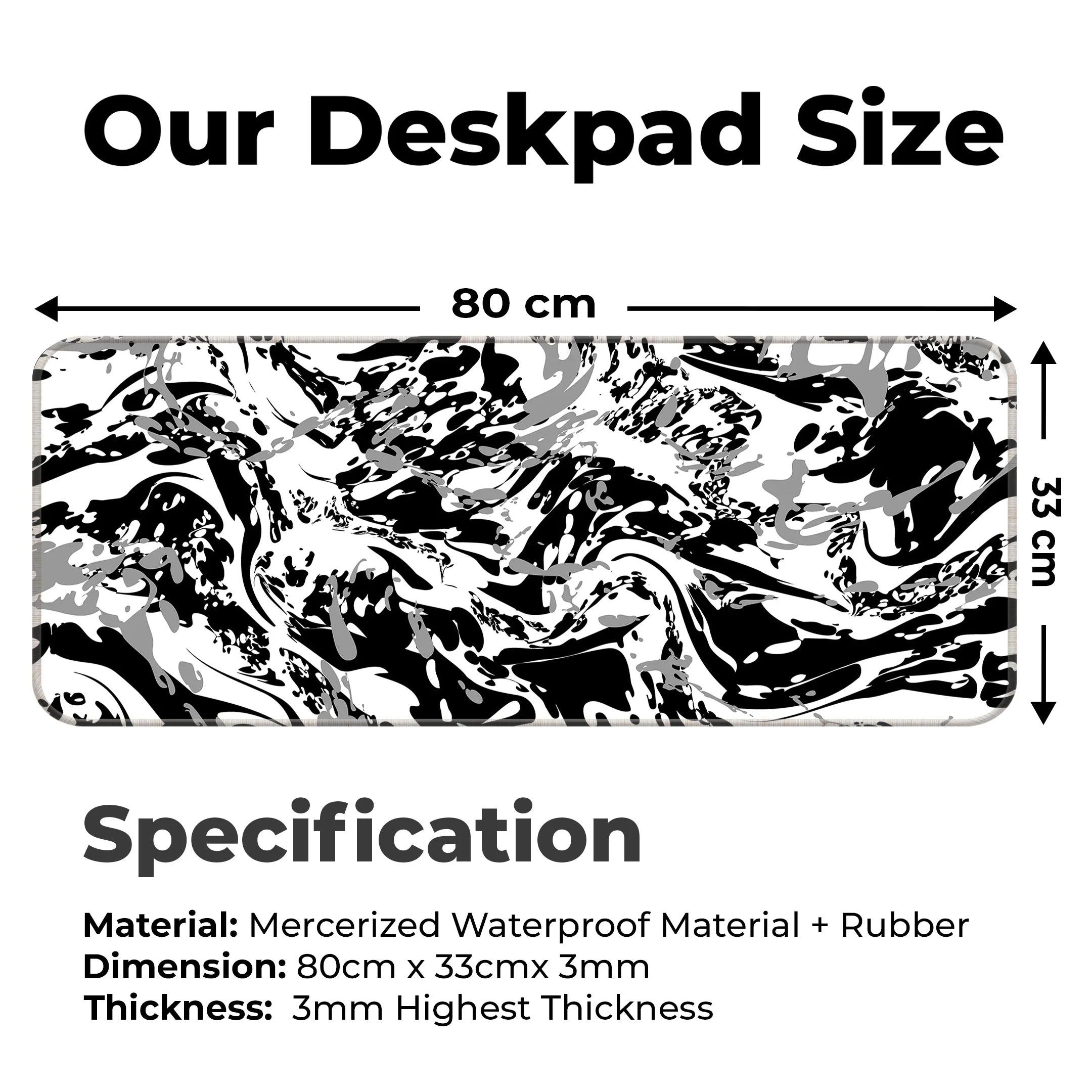 Marble theme Design Desk Mat