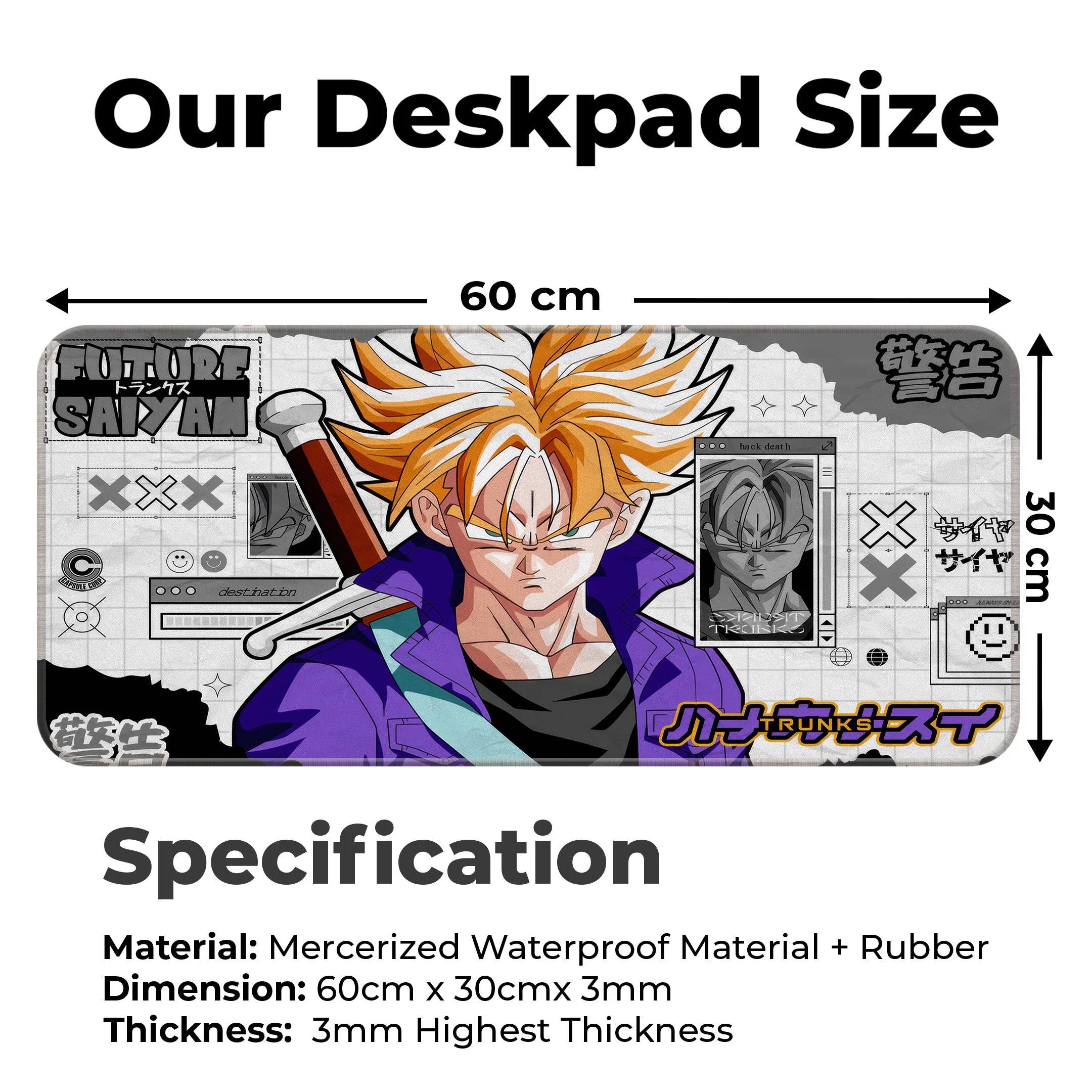 Future Trunks Saiyan Warrior Deskmat